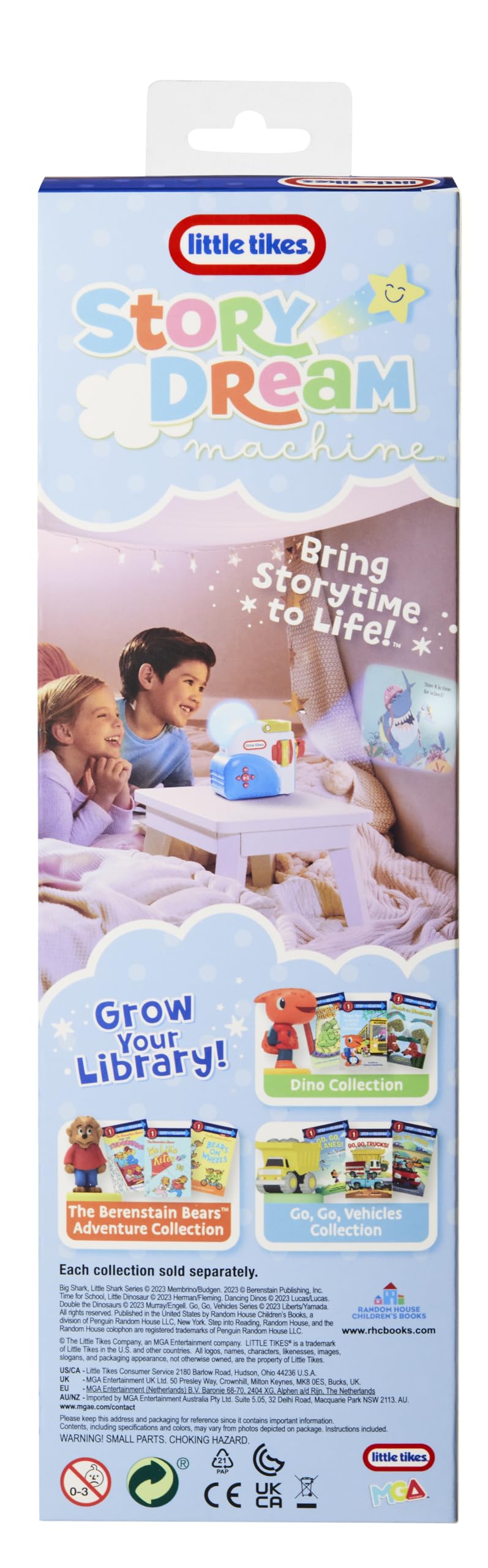 little tikes Story Dream Machine Collection - The Big Shark, Little Shark Storytime Books & Audio Play Character | Ages 3+ 8