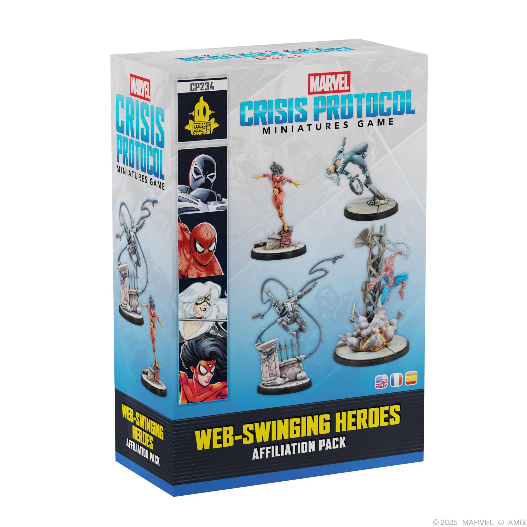 Asmodee Marvel: Crisis Protocol - Web-Swinging Heroes Affiliation Pack | 4 Miniatures | Ages 14+ 1