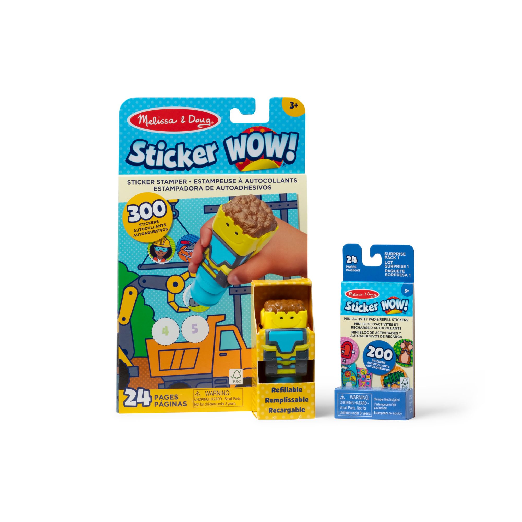 Melissa & Doug Sticker Wow Bulldozer Bundle: Stamper, 500 Stickers, 2 Activity Pads 1