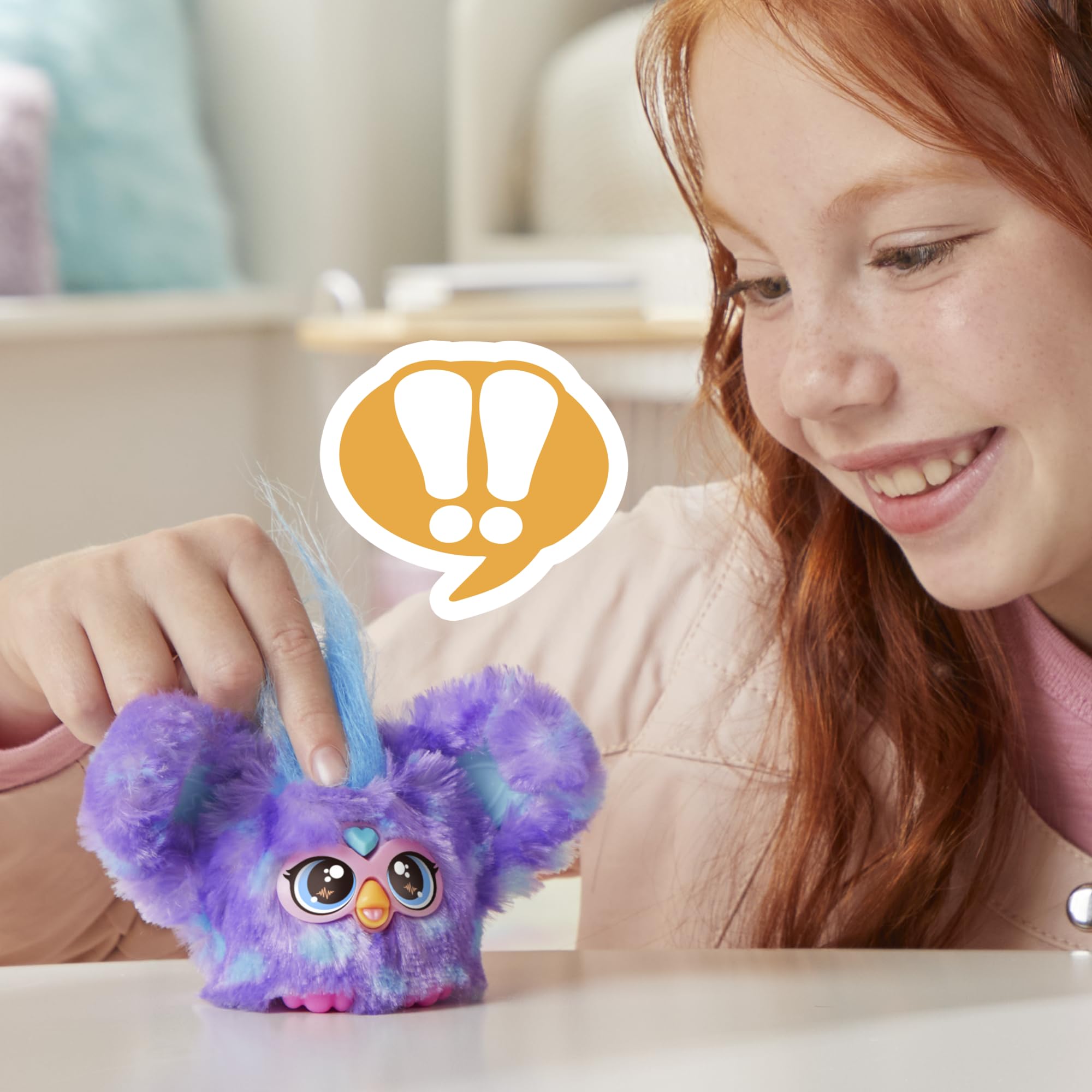Furby Groo-Vee Mini Electronic Plush Toy - Purple & Blue, 5-Inch, Ages 6+ 3