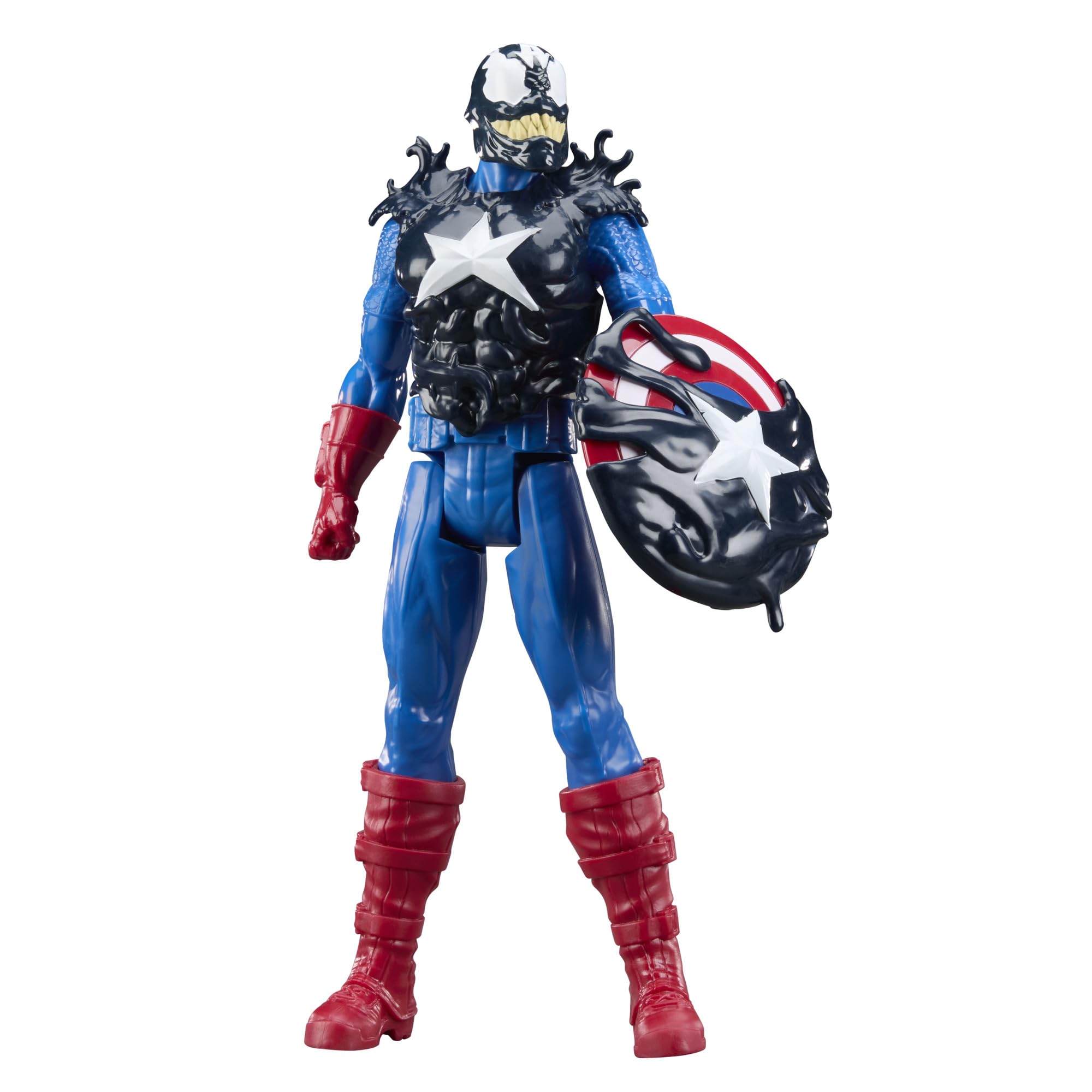 Marvel Avengers VenomVersus Titan Hero Series Venomized Captain America & Hulk 30-cm Action Figures 6
