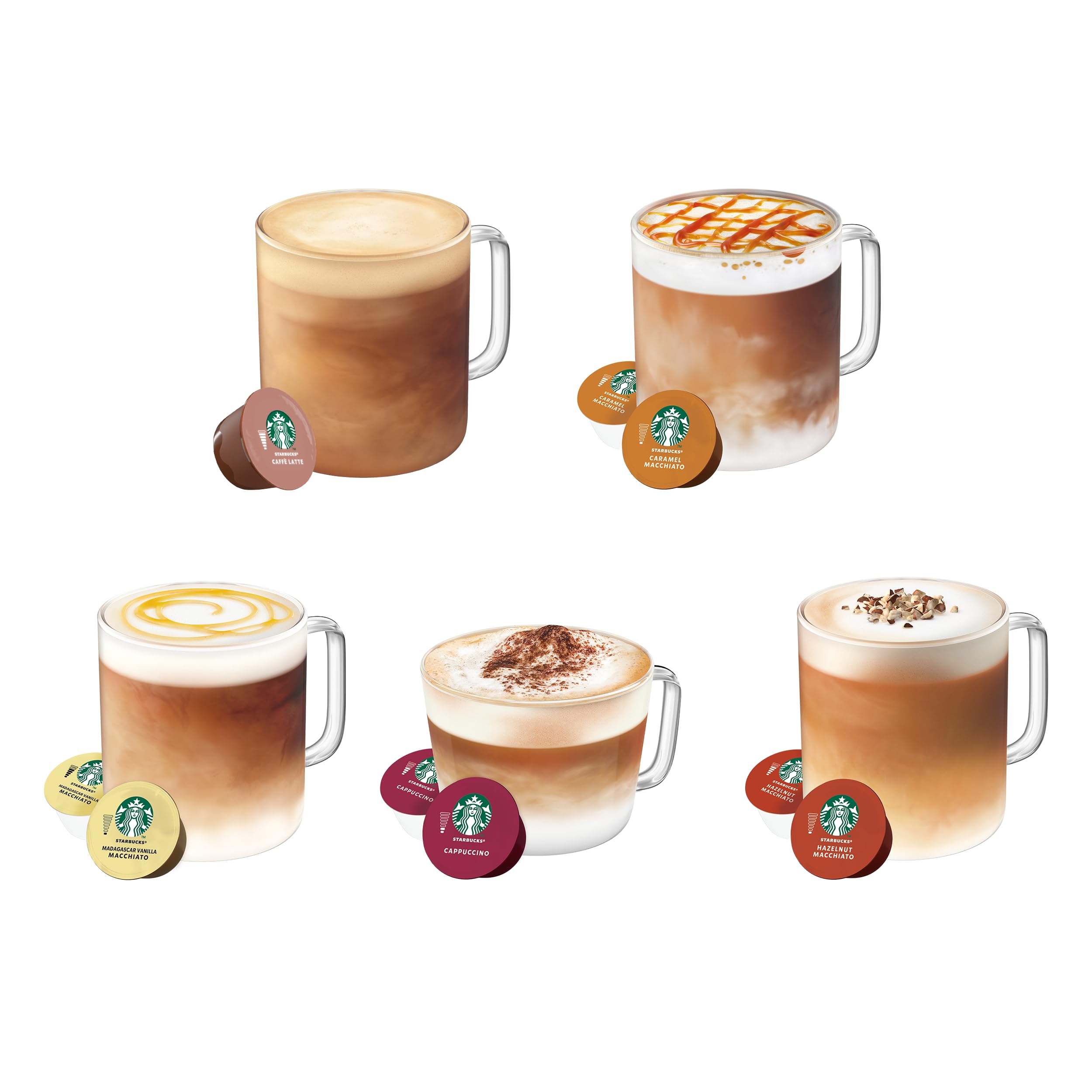 STARBUCKS White Coffee Cup Variety Pack by NESCAFÉ Dolce Gusto | 12 Count (Pack of 6) 7