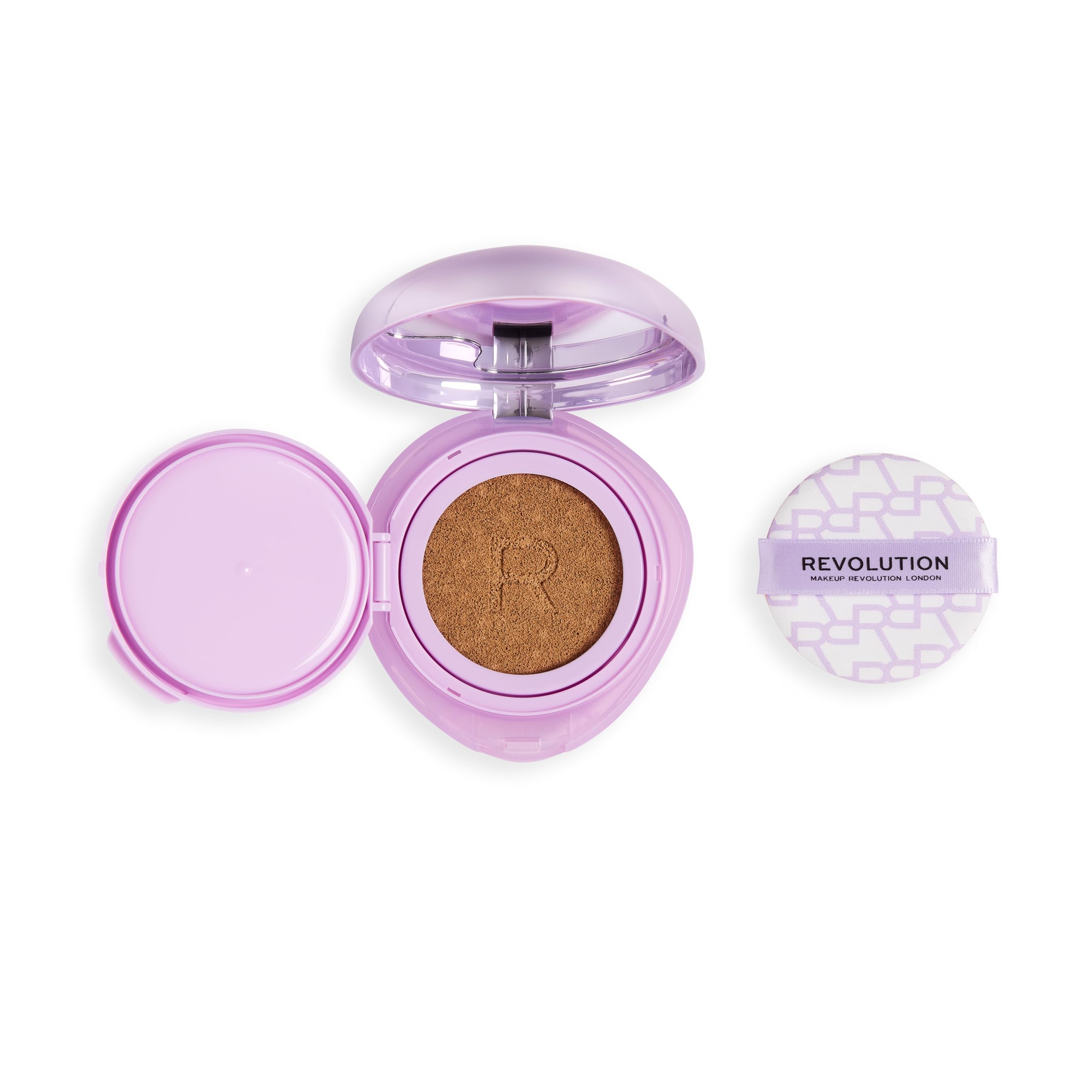 Revolution Beauty London Superdewy Cushion Foundation - Buildable Coverage | Hydrating | Medium Tan Neutral 2