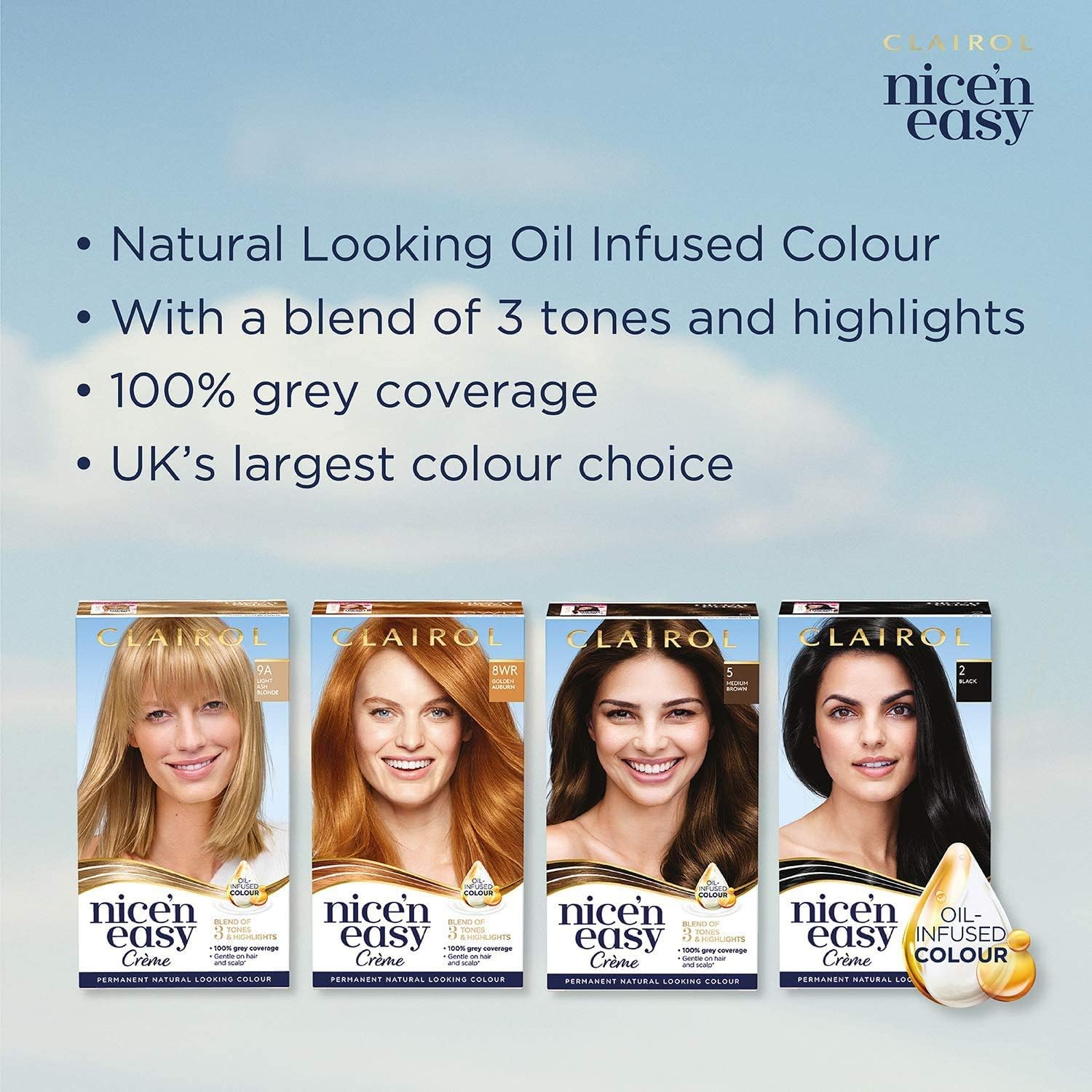 Clairol Nice'N Easy Crème Permanent Hair Dye - 5 Medium Brown