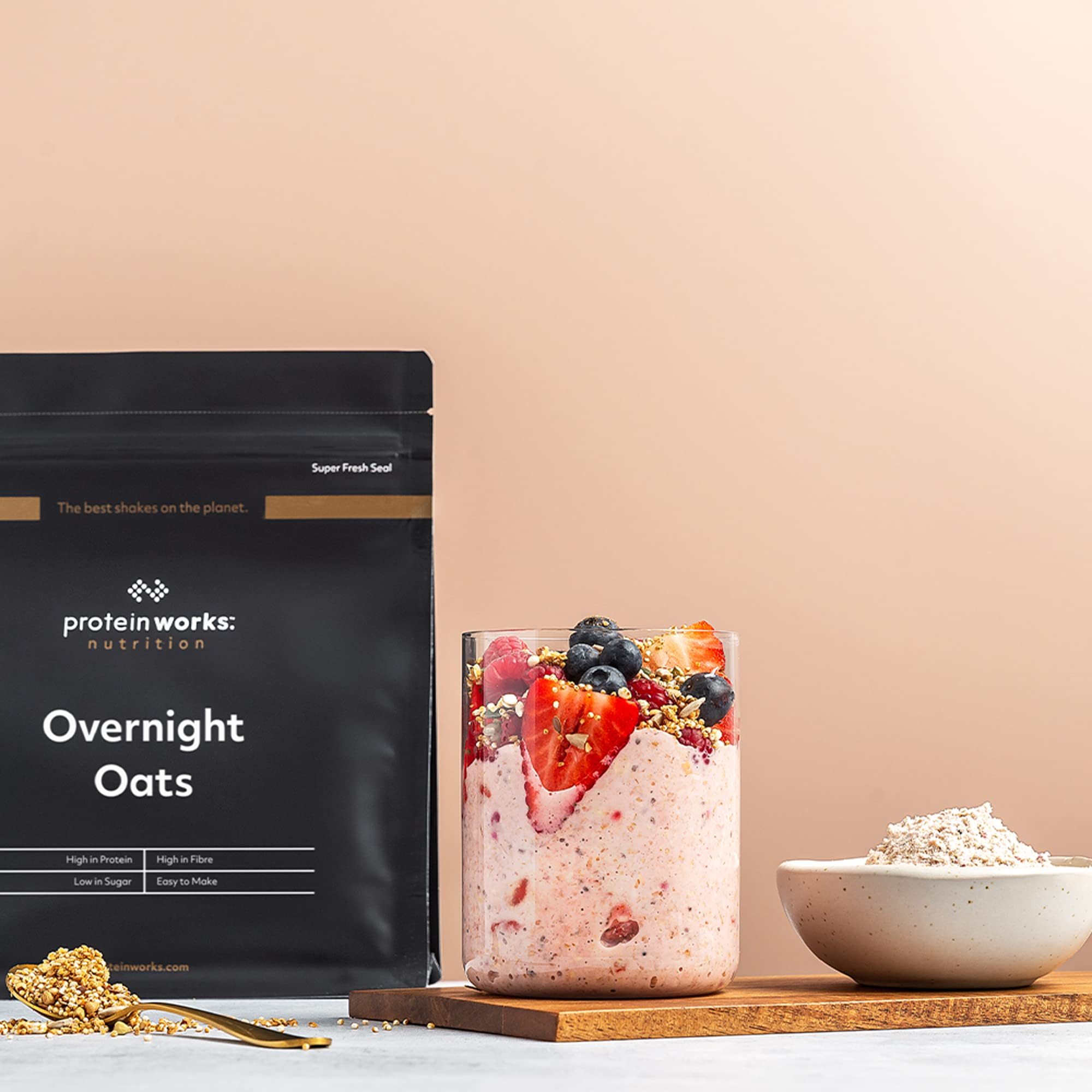 Protein Works Overnight Oats - High Protein Breakfast, Low Sugar, Summer Berries, 1 Kg 12