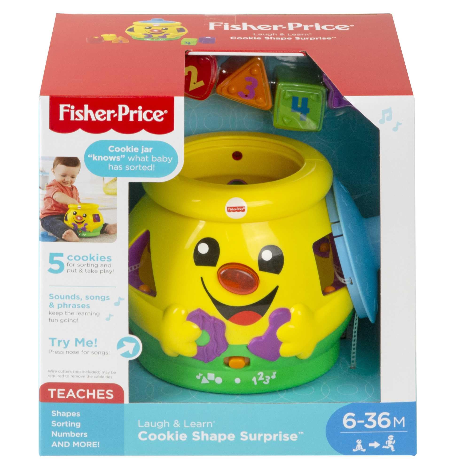 Fisher-Price Laugh & Learn Cookie Shape Surprise Sorter Toy for Ages 6 Months+ | Music, Numbers & Colors 6