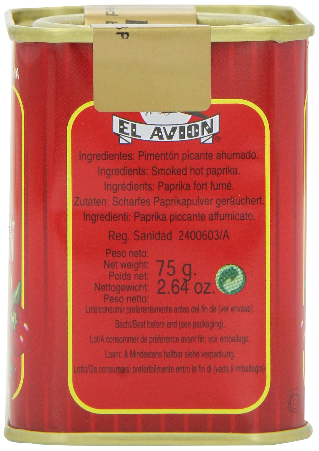 El Avion Smoked Hot Paprika - Pimenton Picante Ahumado | 75g Tin