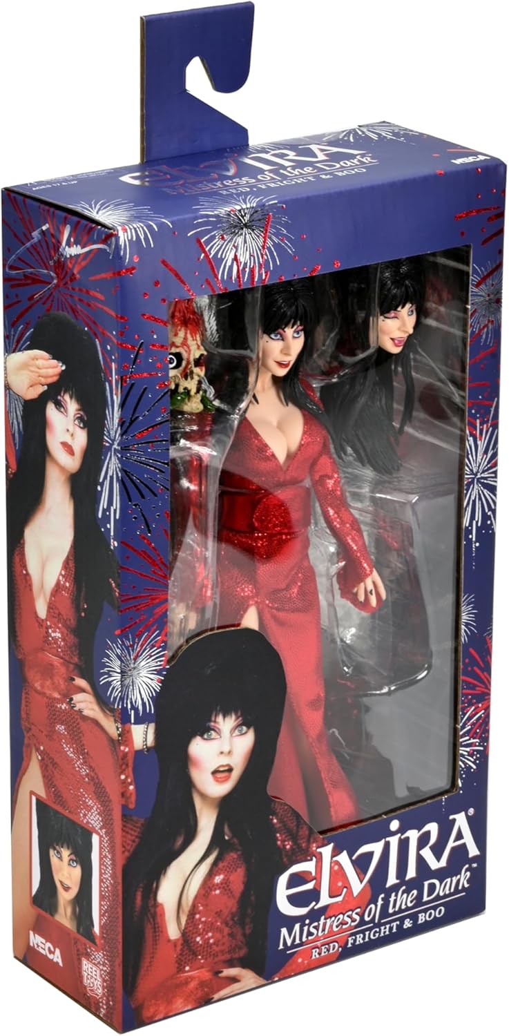 Neca Elvira Mistress of the Dark - Elvira Red Fright and Boo 8" Clothed Action Figure (56080)