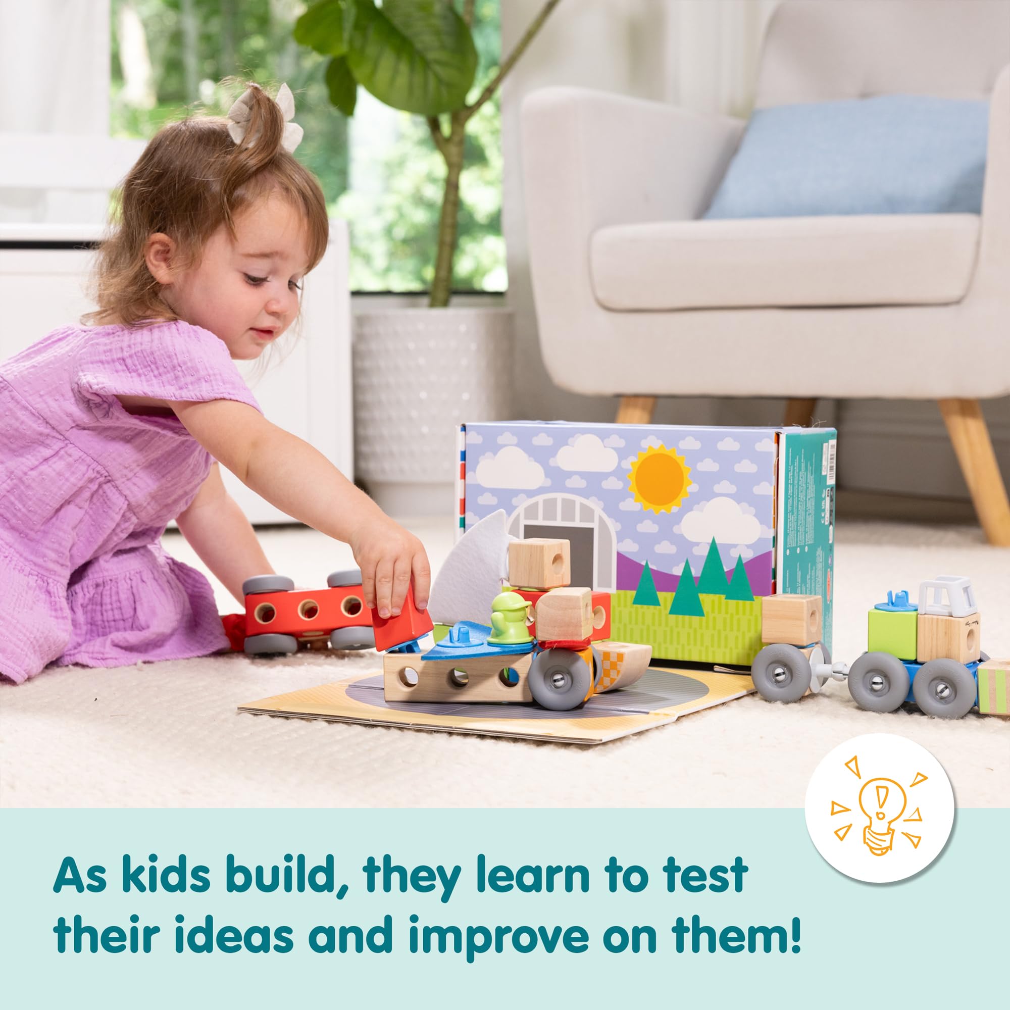 Melissa & Doug Blockables Vehicles Snap And Play Set | 54 Connectable Pieces | Ages 2+ 4