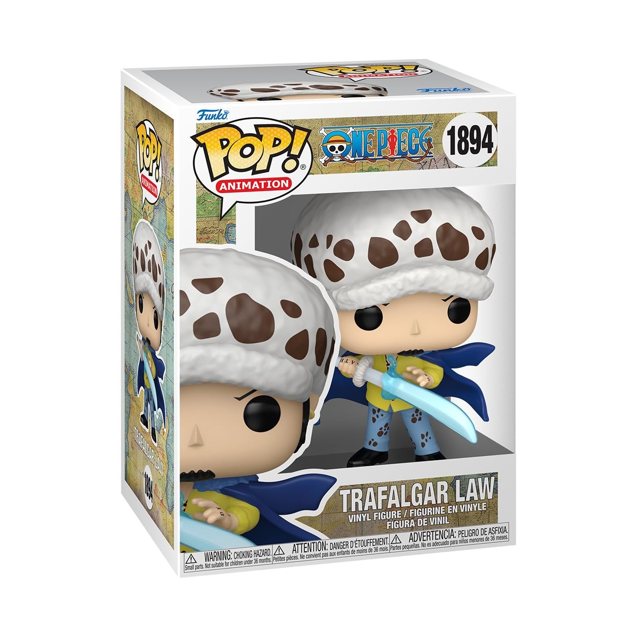 Funko Pop! Animation: One Piece - Trafalgar D. Water Law with Blue Anesthesia Vinyl Figure 8