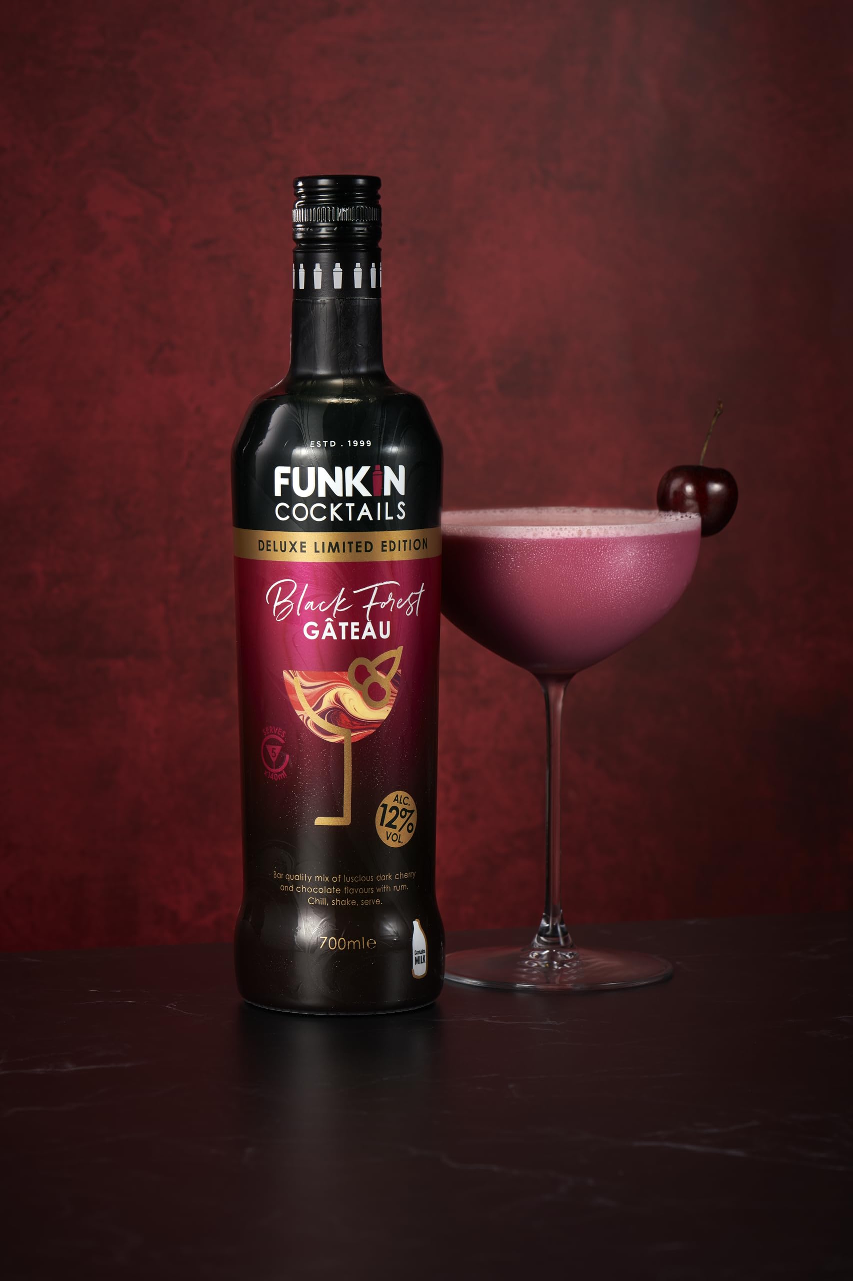 Funkin Cocktails Black Forest Gateau Ready to Drink Cocktail | 12% ABV | 700ml Bottle 4