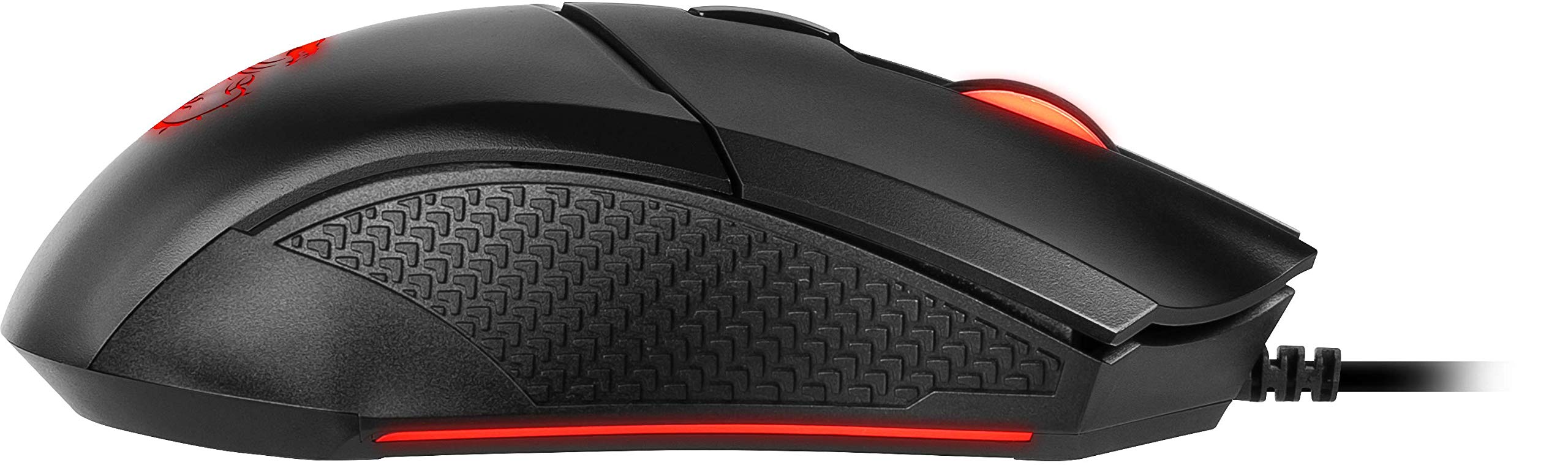 MSI Clutch GM08 Gaming Mouse - 4200 DPI Optical Sensor, Adjustable Weight, 6-Button Symmetrical Design, Red LED, 92g - Wired 10