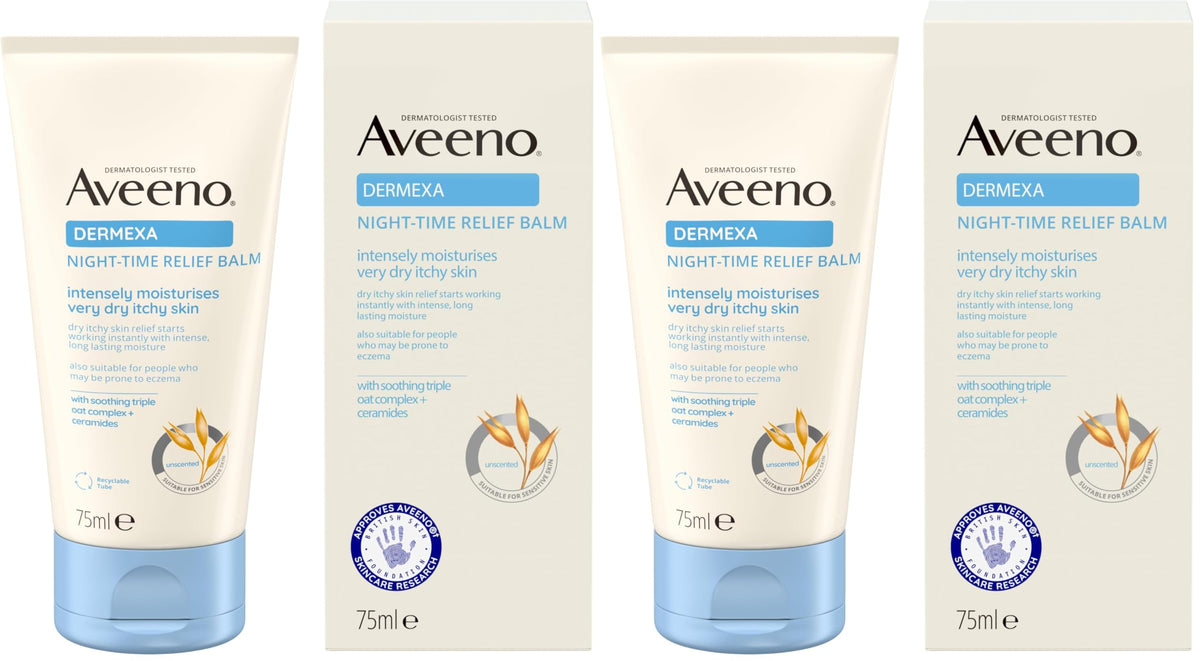 Aveeno Dermexa Night-Time Relief Balm - 2 x 75 ml