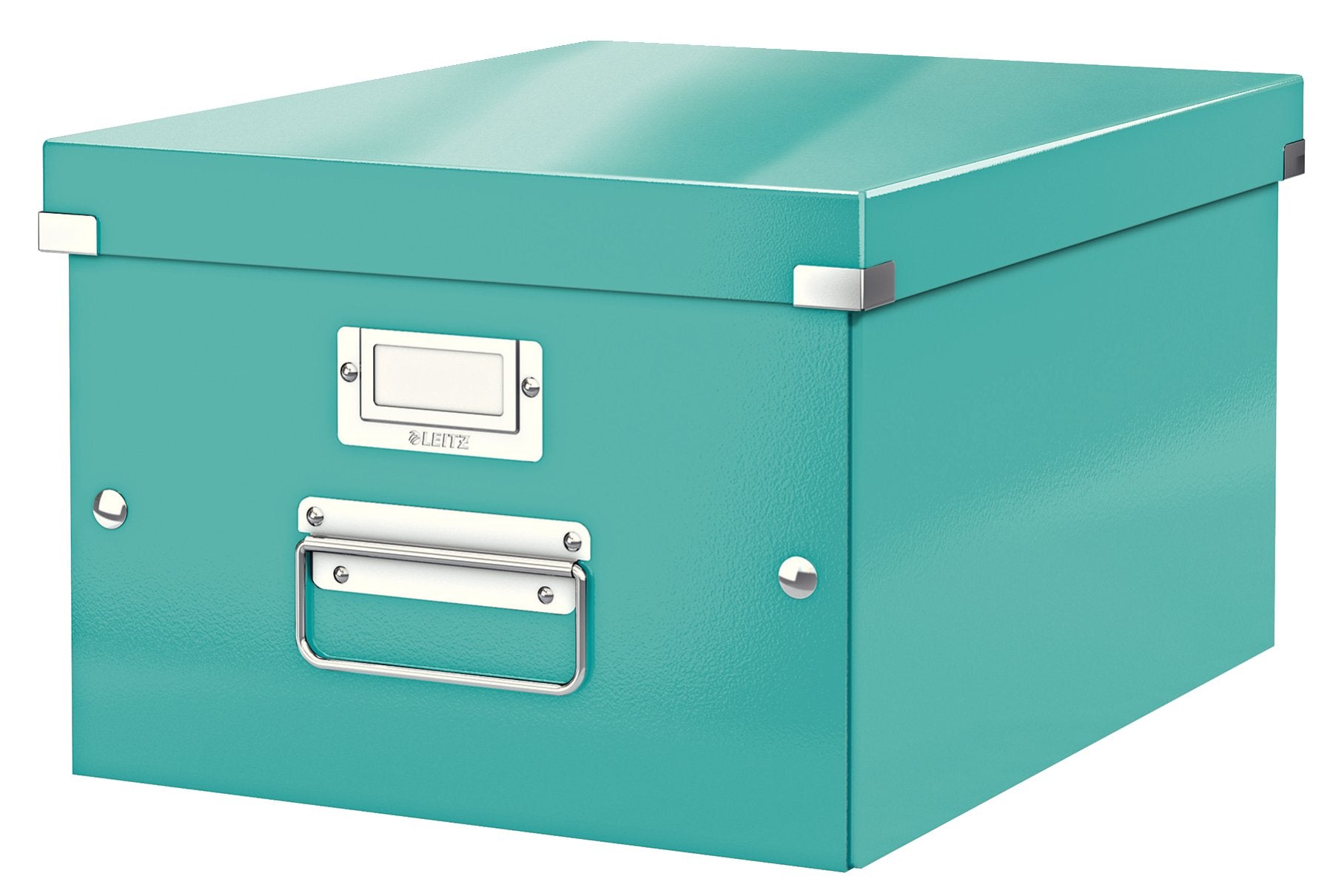 Leitz Click and Store A4 Storage Box - Medium, 16L Capacity, Ice Blue | 9kg Max Load