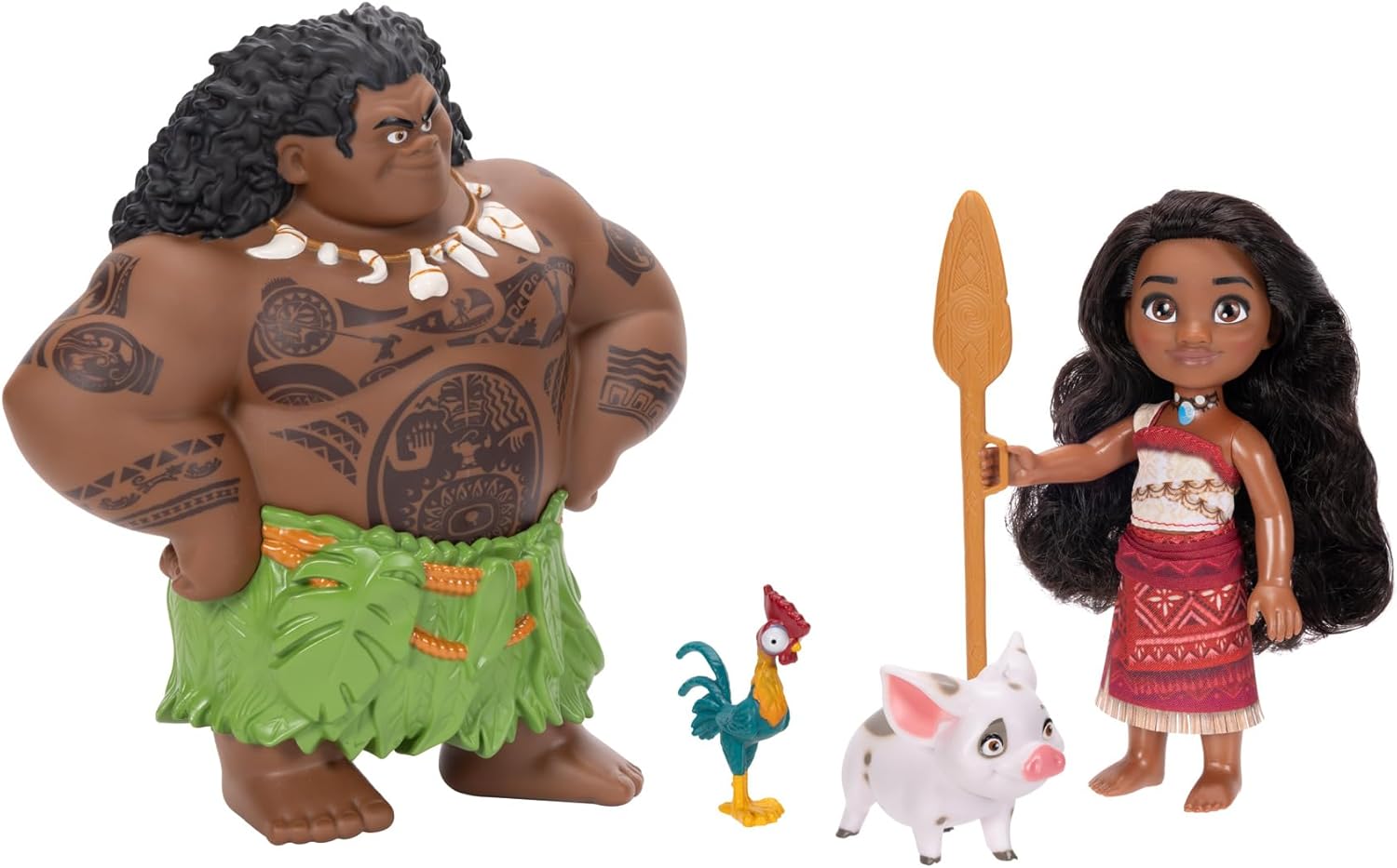Moana 2 Disney's Voyager Petite Doll Playset - Moana & Maui with Pua, Heihei & Oar 1