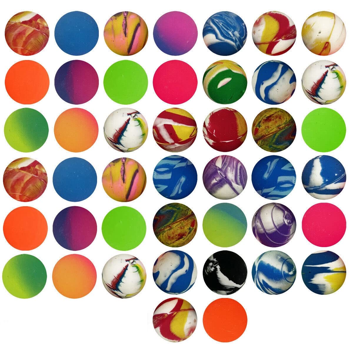 SHATCHI Bouncy Jet Balls - 10pk 27mm Rubber Bouncy Balls for Kids Party Favors 1