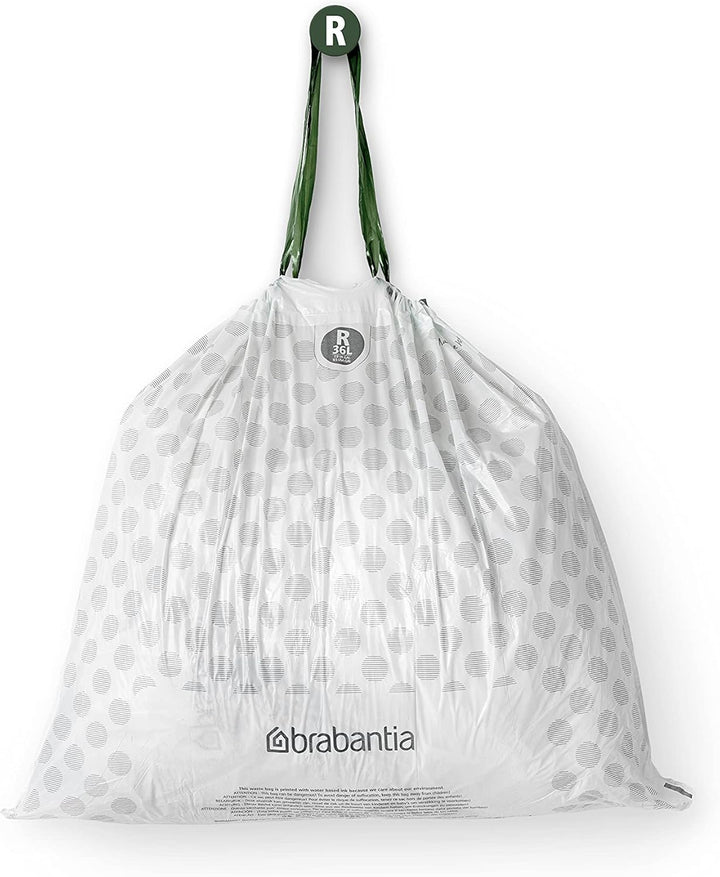 Brabantia PerfectFit Bin Liners - Thick Plastic Trash Bags for 36L Bins (Model 138546)