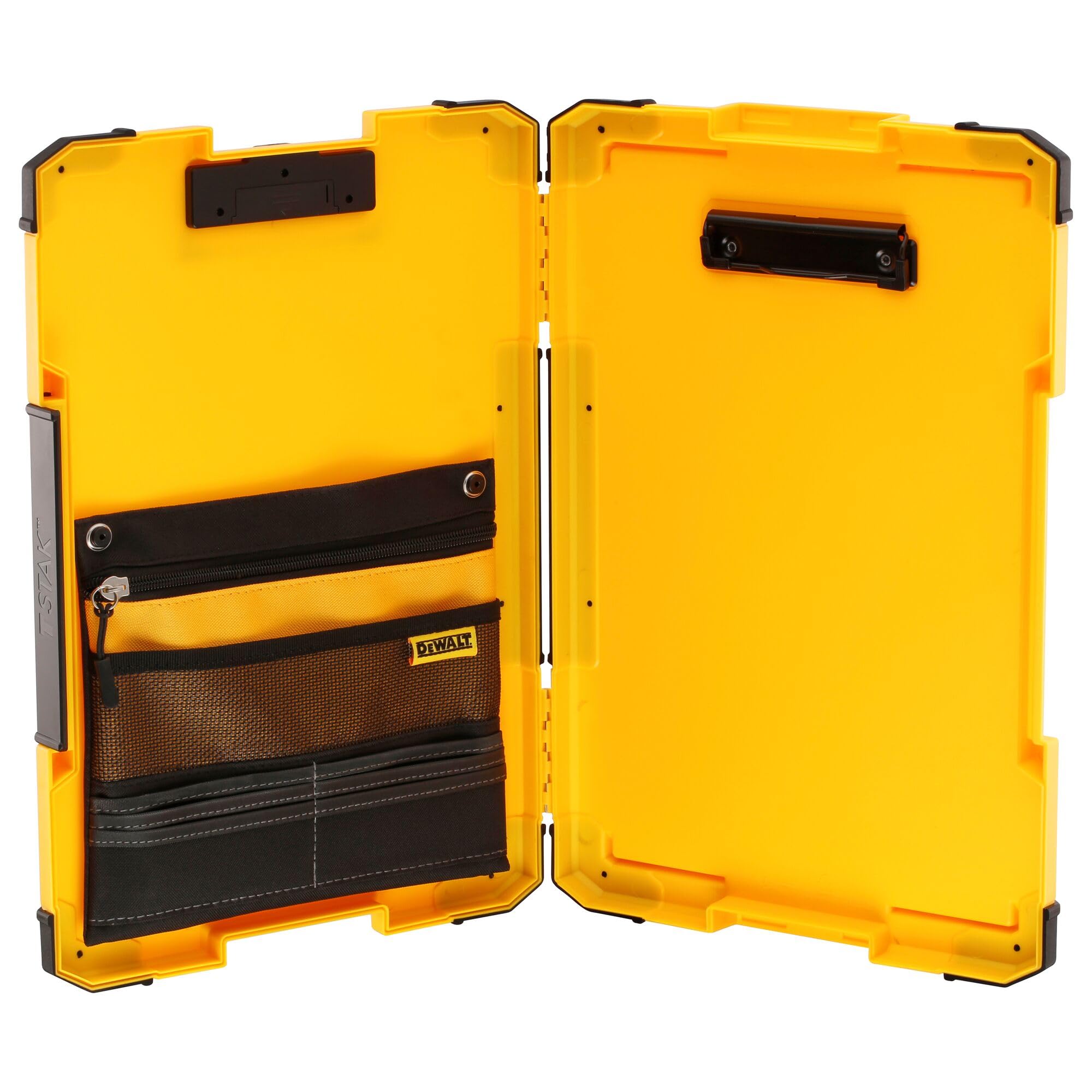 DEWALT TSTAK Clipboard with Dual Storage and LED Light | Plastic/Metal | Multi Color