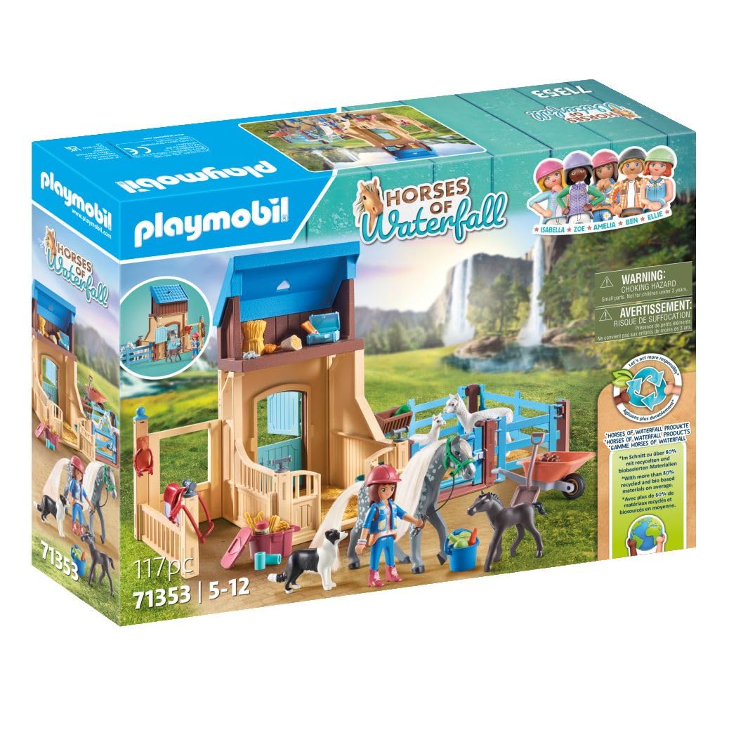 Playmobil 71353 Horses of Waterfall Horse Stall with Amelia and Whisper - Imaginative Play Set for Kids 5+ 3