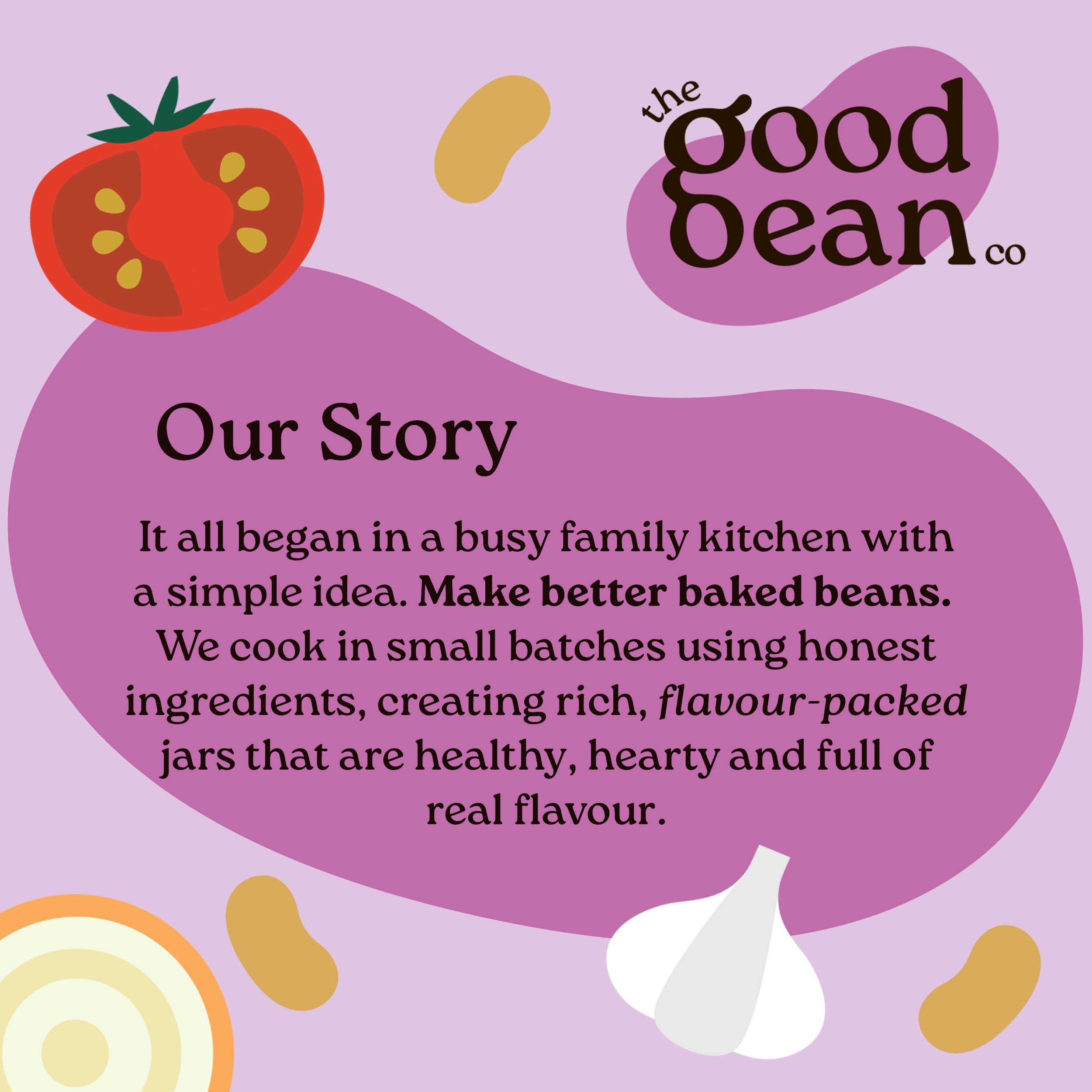 The Good Bean Co - Luxury Baked Beans Haricot Beans in Tomato Sauce 350g 13
