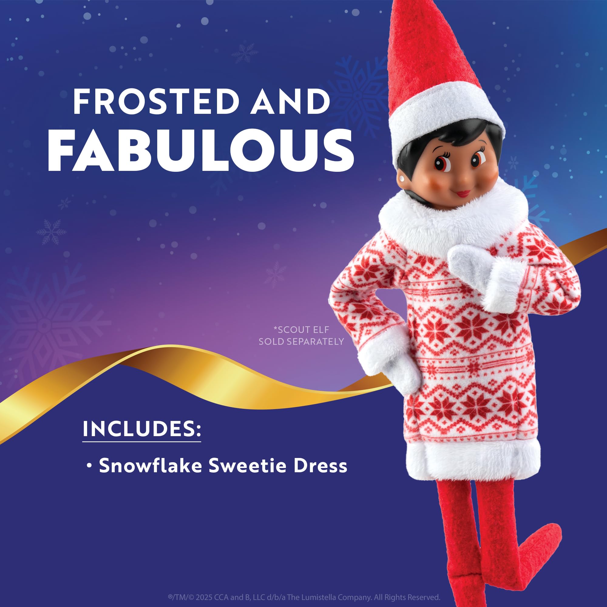 The Elf on the Shelf Claus Couture Sweater Dress - Festive Fair Isle Design for Scout Elves 14