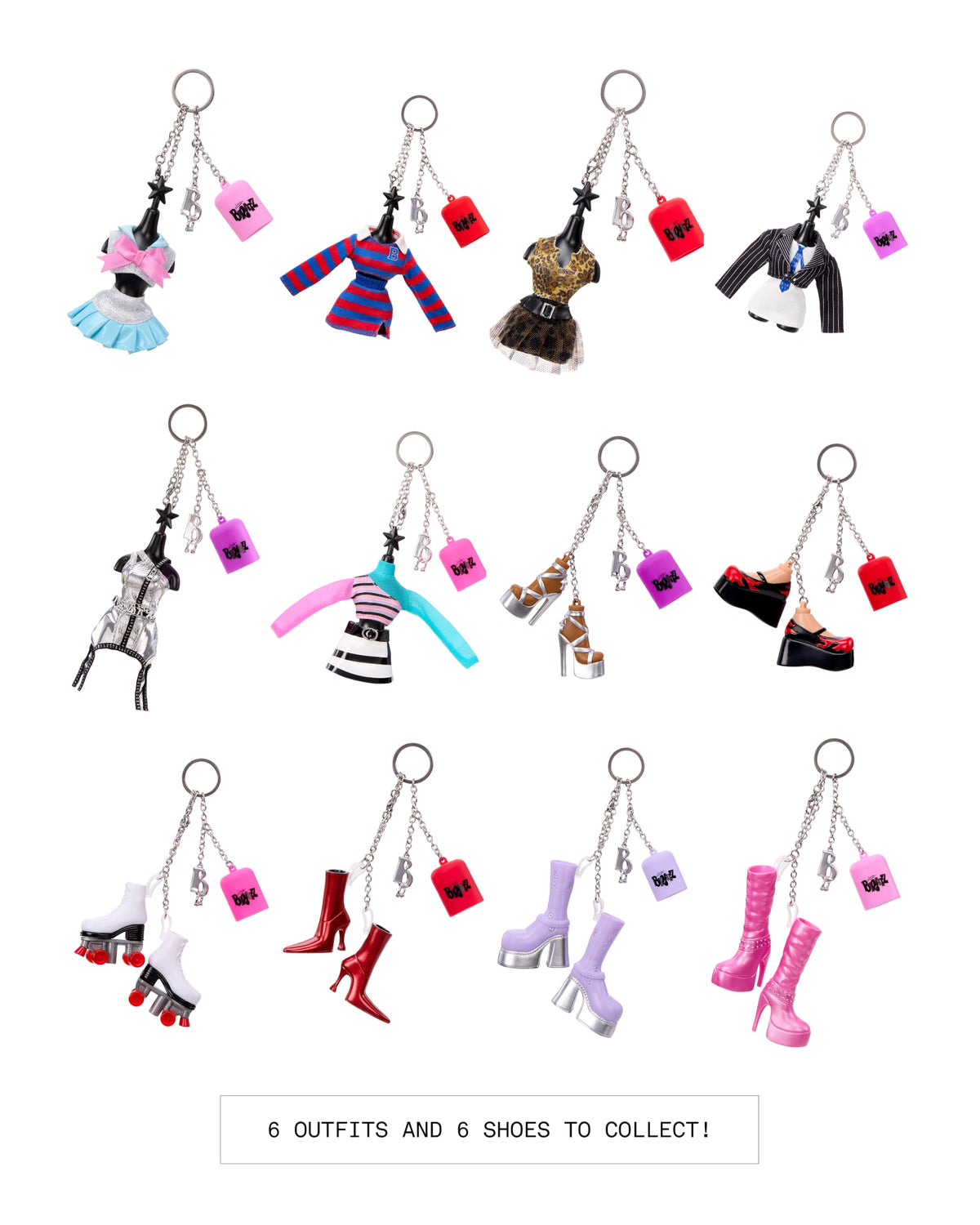 Bratz All Dolled Up Fashion and Shoe Pack - Collectible Outfit or Shoes with Lippie Holder
