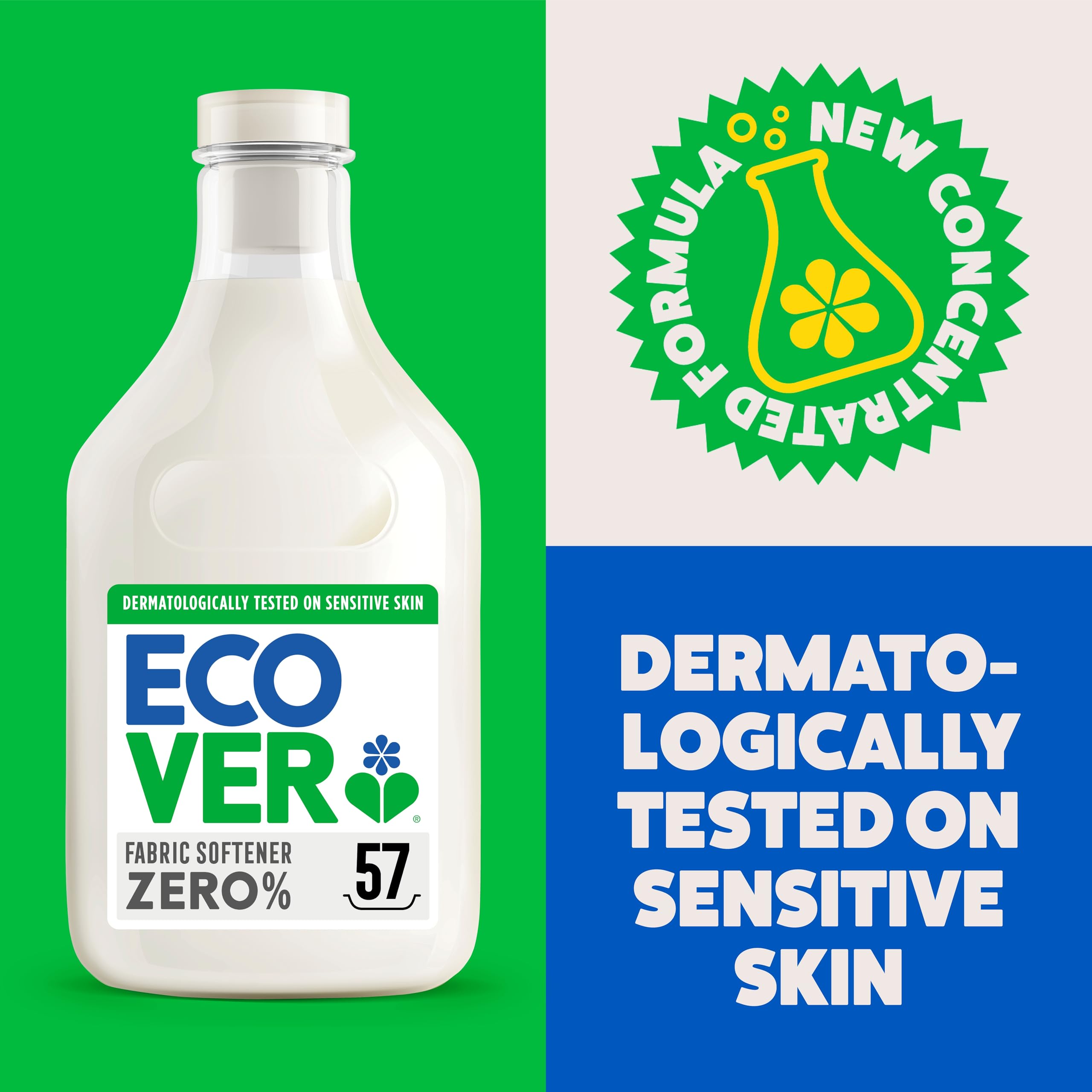 Ecover Zero Liquid Fabric Softener for Sensitive Skin - 1.43L | Softening & Odor Fighting 4