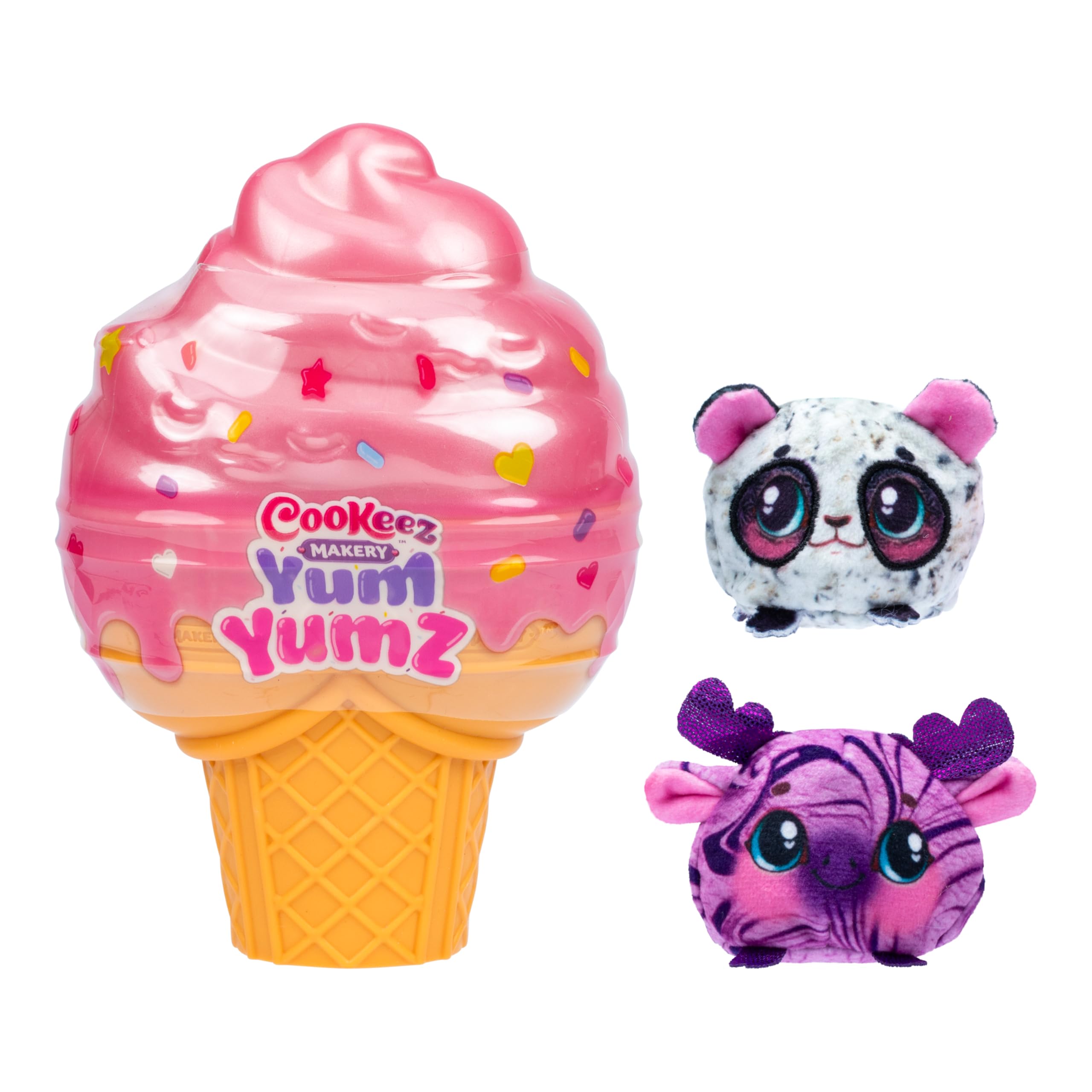 Cookeez Makery Yum Yumz Twin Pack - 2 Scented Surprise Plush Pets in Ice Cream Cone, Ages 5-12 2