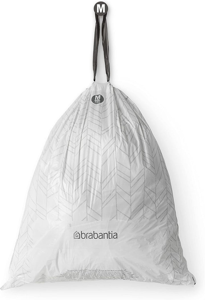 Brabantia - PerfectFit Bin Liners (Size M/60 Litre) Thick Plastic Trash Bag