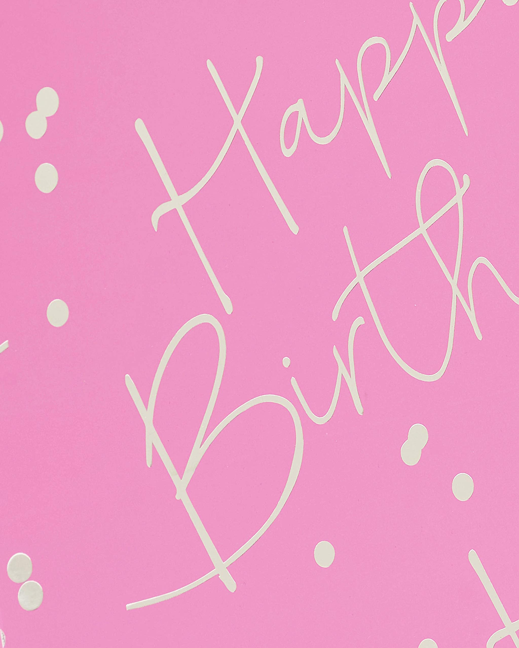 UK Greetings Large Birthday Gift Bag for Her/Friend - Pink & Silver Design, 1 Count (Pack of 1) 3