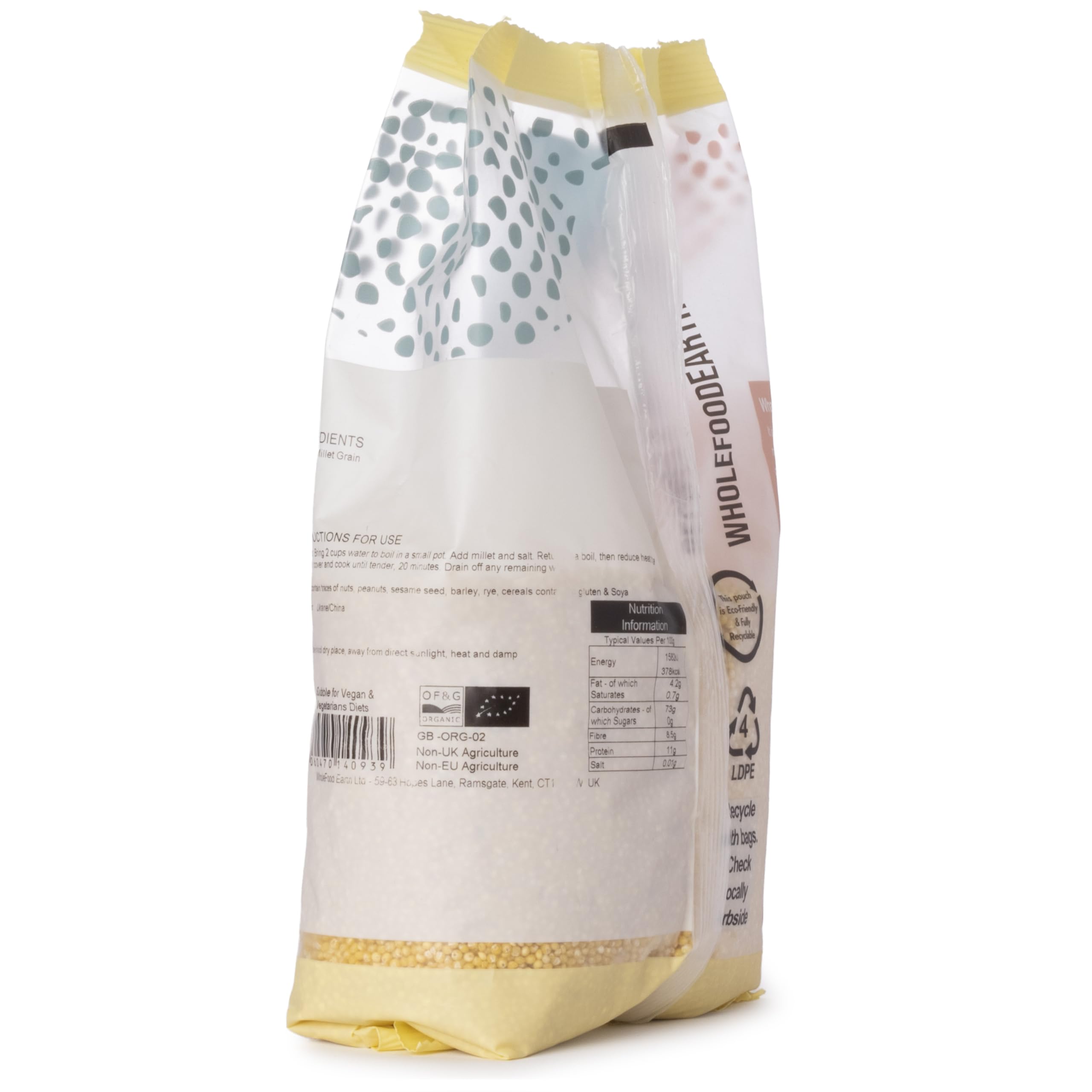 Wholefood Earth Organic Pearl Millet Grain - High Fibre | 500g | Vegan 2
