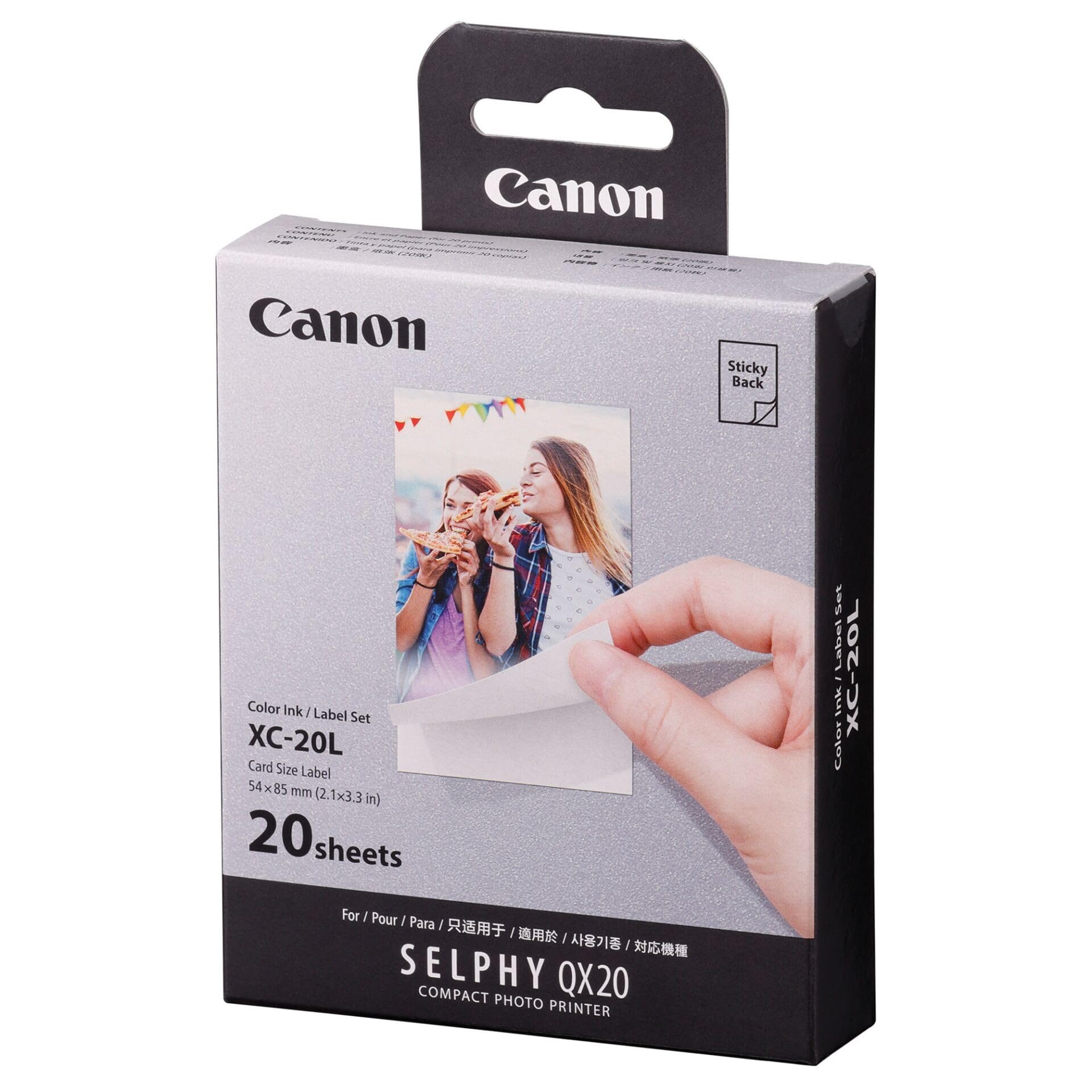 Canon XC-20L Ink + Paper Set - 20 Sheets for SELPHY Square QX20 | Waterproof Prints 1