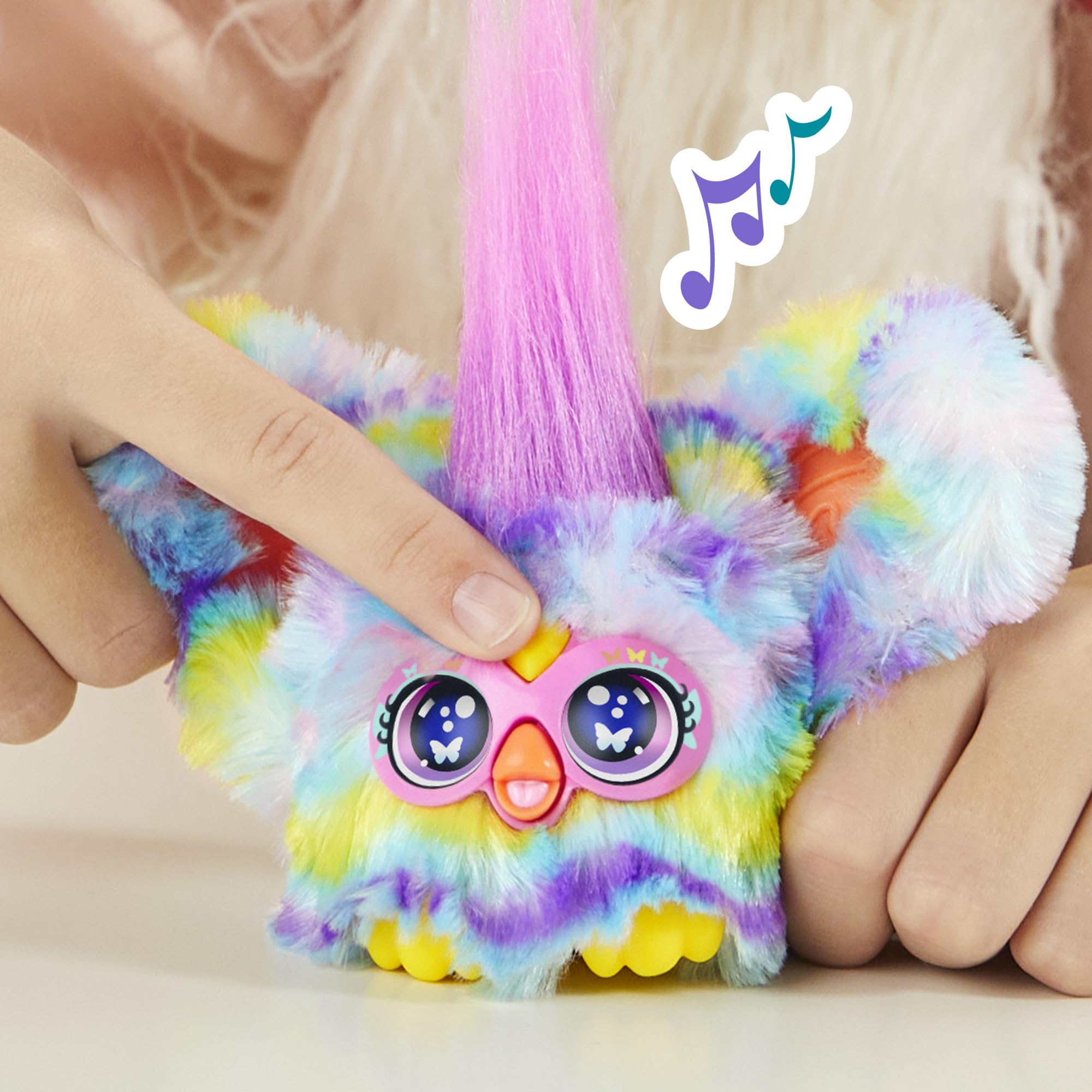 Furby Swee-Dee Spring Mini Plush Interactive Toy with Sounds and Music