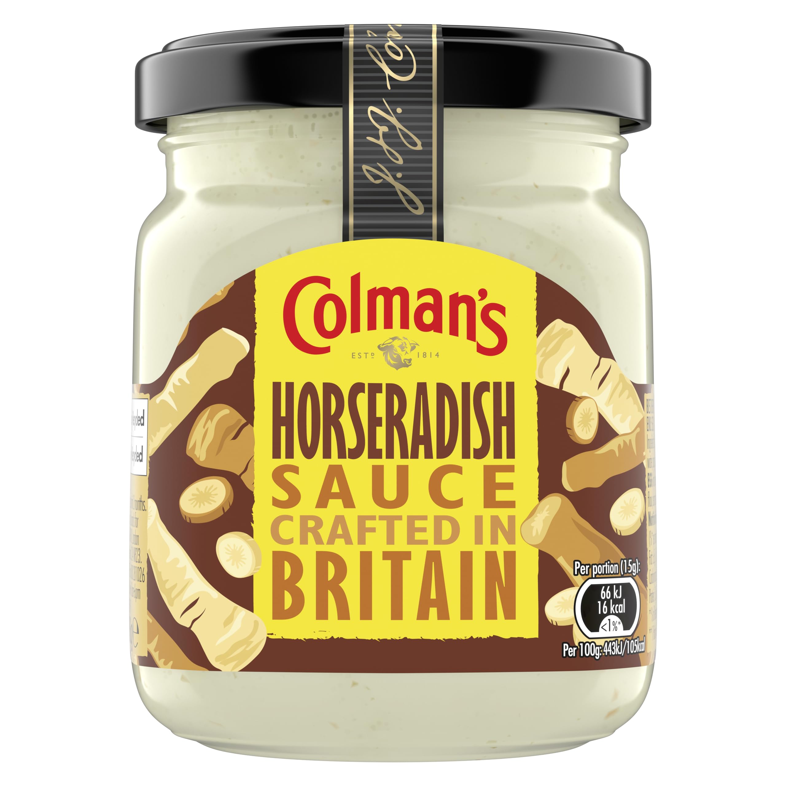 Colman's Horseradish Sauce - Freshly Grated Condiment for Roast Beef | 136g Jar 1