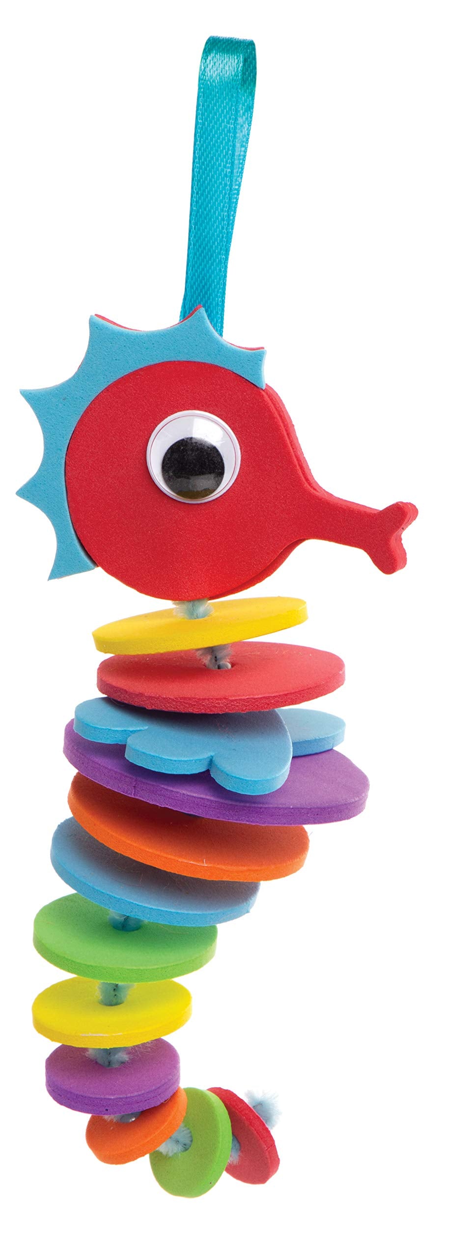 Baker Ross Seahorse Stacking Craft Kit - Mess-Free Fun for Kids | Pack of 6 | 13cm Finished Size 8