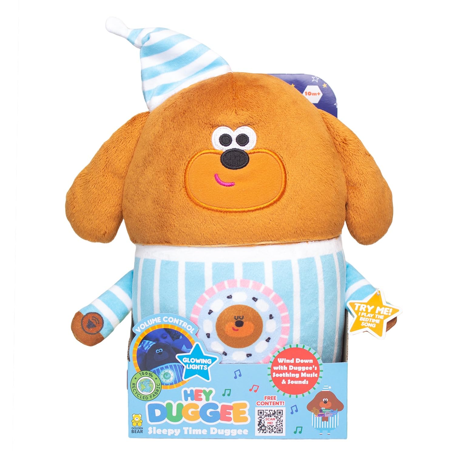 Hey Duggee Sleepy Time Teddy Bear with Soothing Lullaby Song and Lights | Pink | Model 2195 3