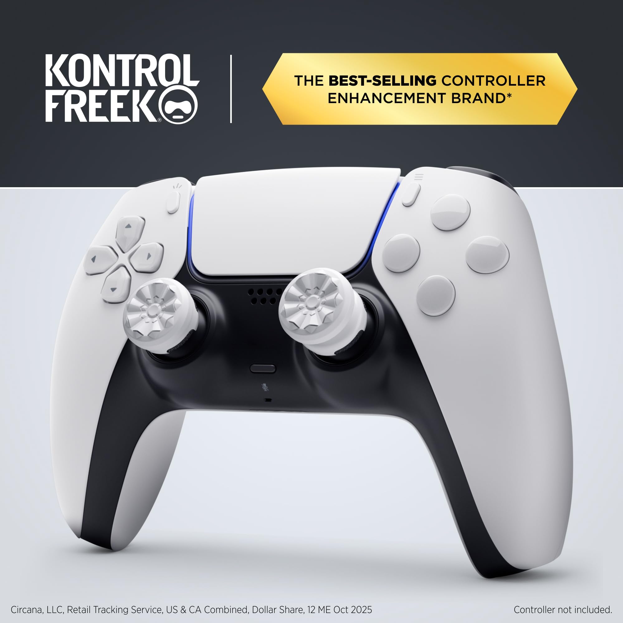KontrolFreek FPS Freek Galaxy White Thumbstick Extenders for PS4/PS5 | Increased Accuracy & Grip 2
