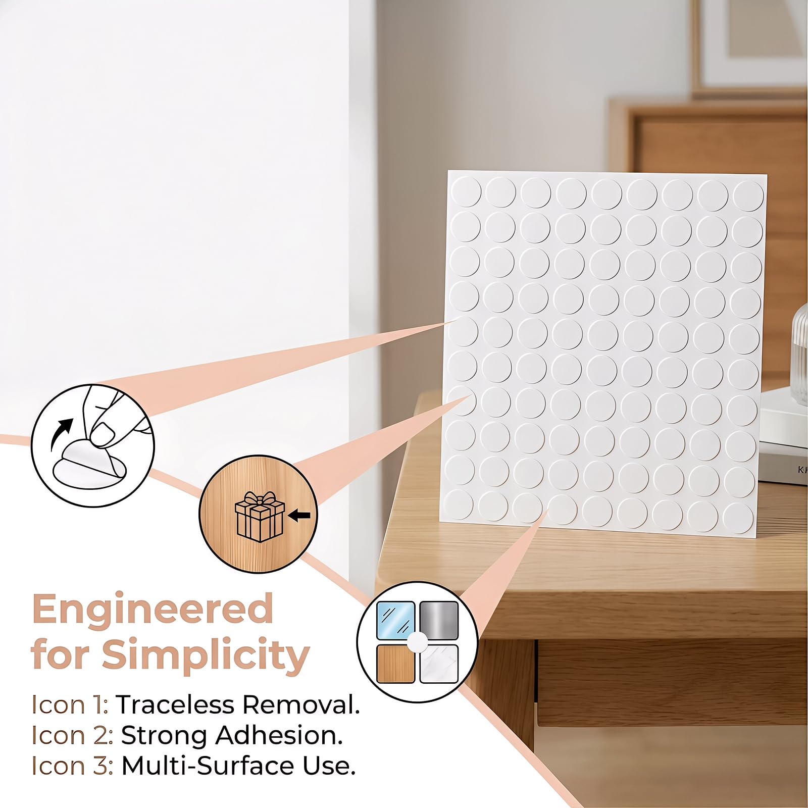 Admygo Double Sided Adhesive Dots - 600 Pcs, 10mm & 15mm Round Glue Dots | Removable 4