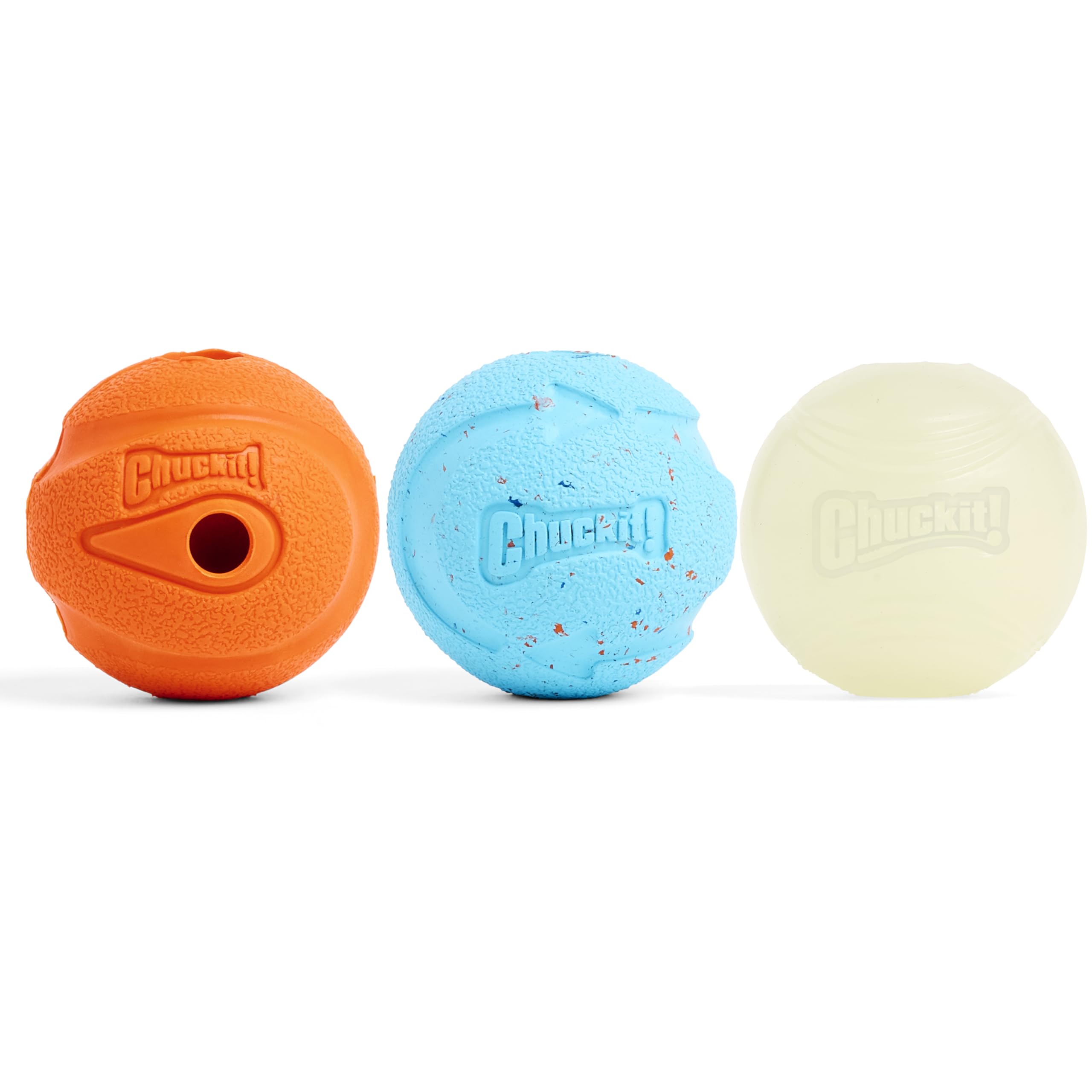 Chuckit! Fetch Medley 3 Pack - Max Glow, Rebounce, Whistler | Medium | Launcher Compatible 2