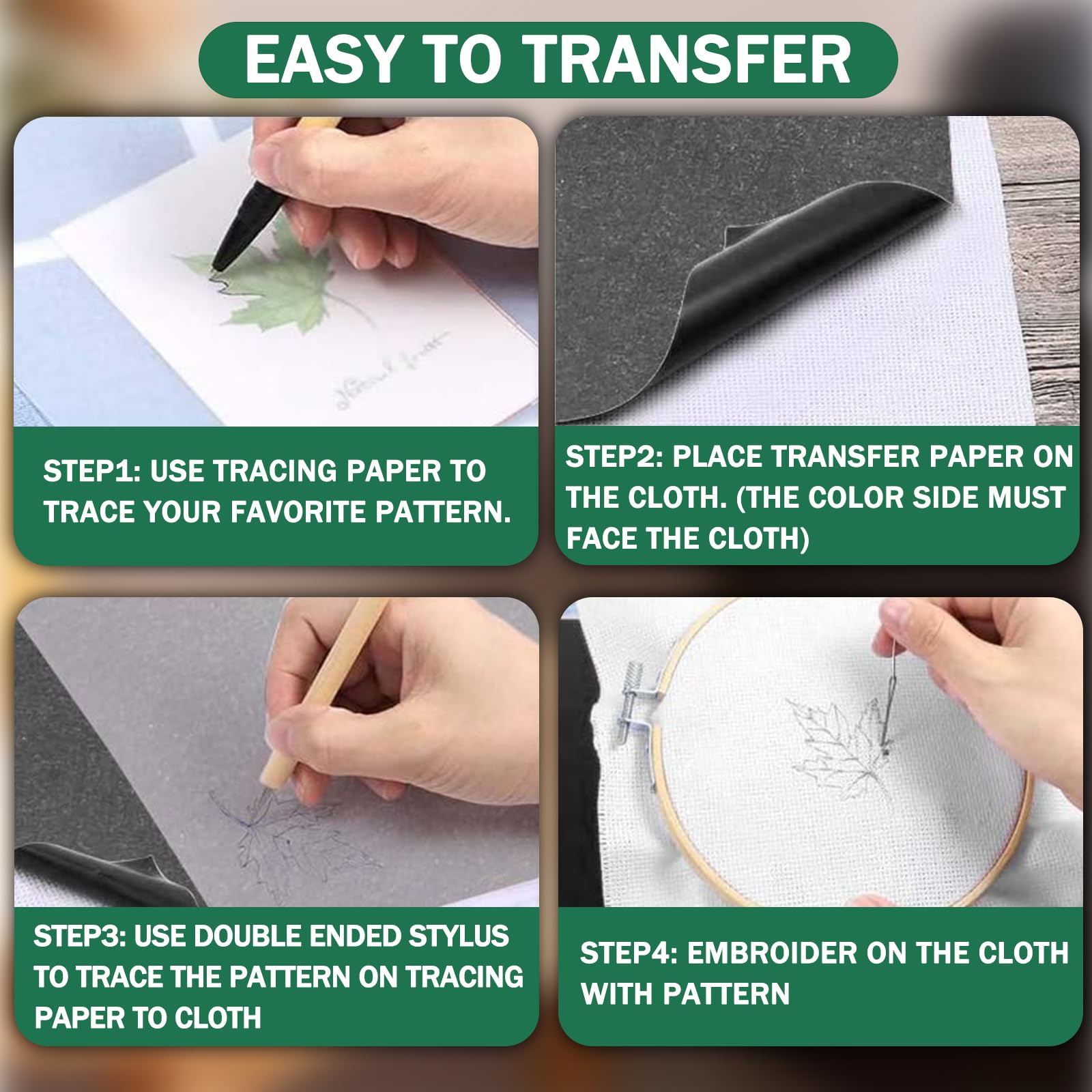 ASelected Carbon Copy Paper - 200 Sheets Black Transfer, A4 Size for Tracing & Crafting 4