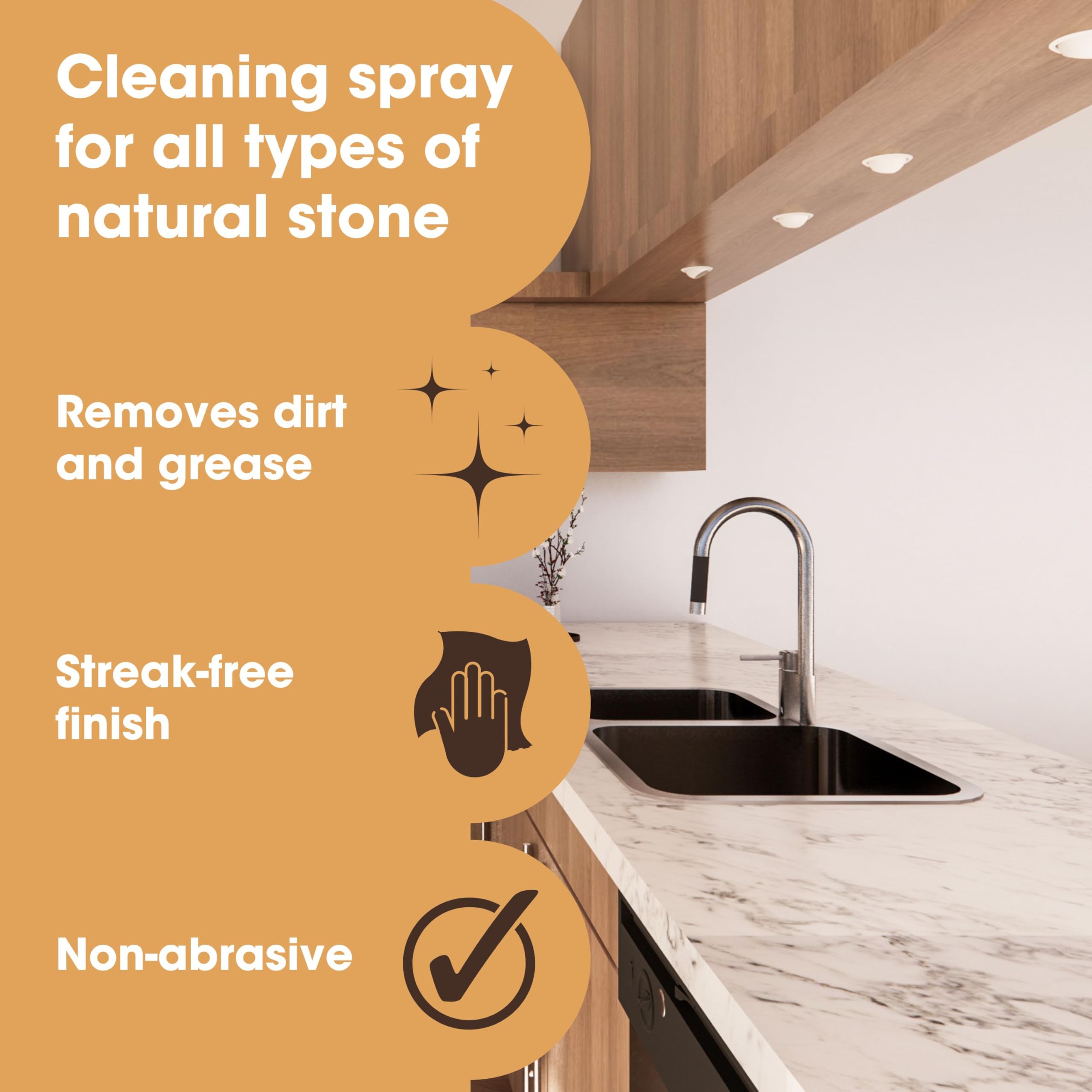 Furniture Clinic Granite & Quartz Spray Cleaner for Kitchen Worktops - 500ml | Streak-Free Finish 2