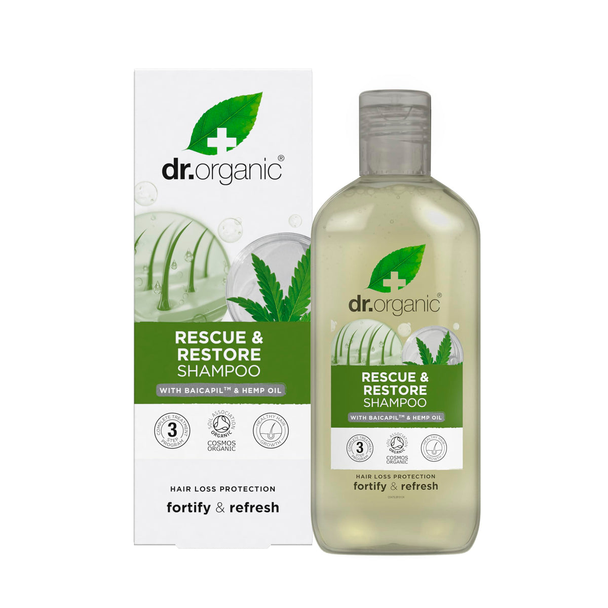 Dr. Organic Hair Rescue & Restore Hemp Oil Rescue Shampoo - 265 ml
