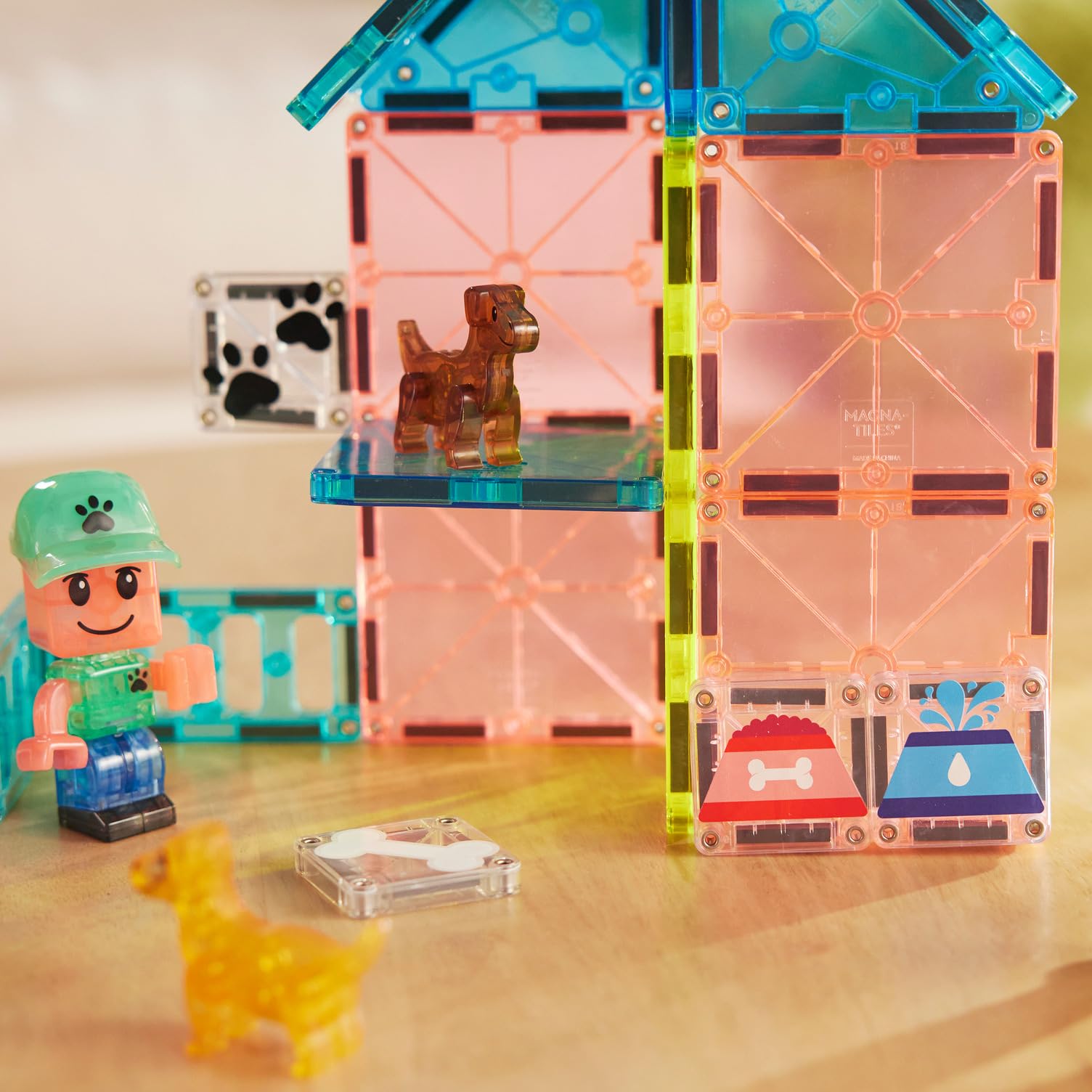 MAGNA-TILES Puppy Park 27-Piece Magnetic Construction Set - Building Toys for Kids 3+ 11