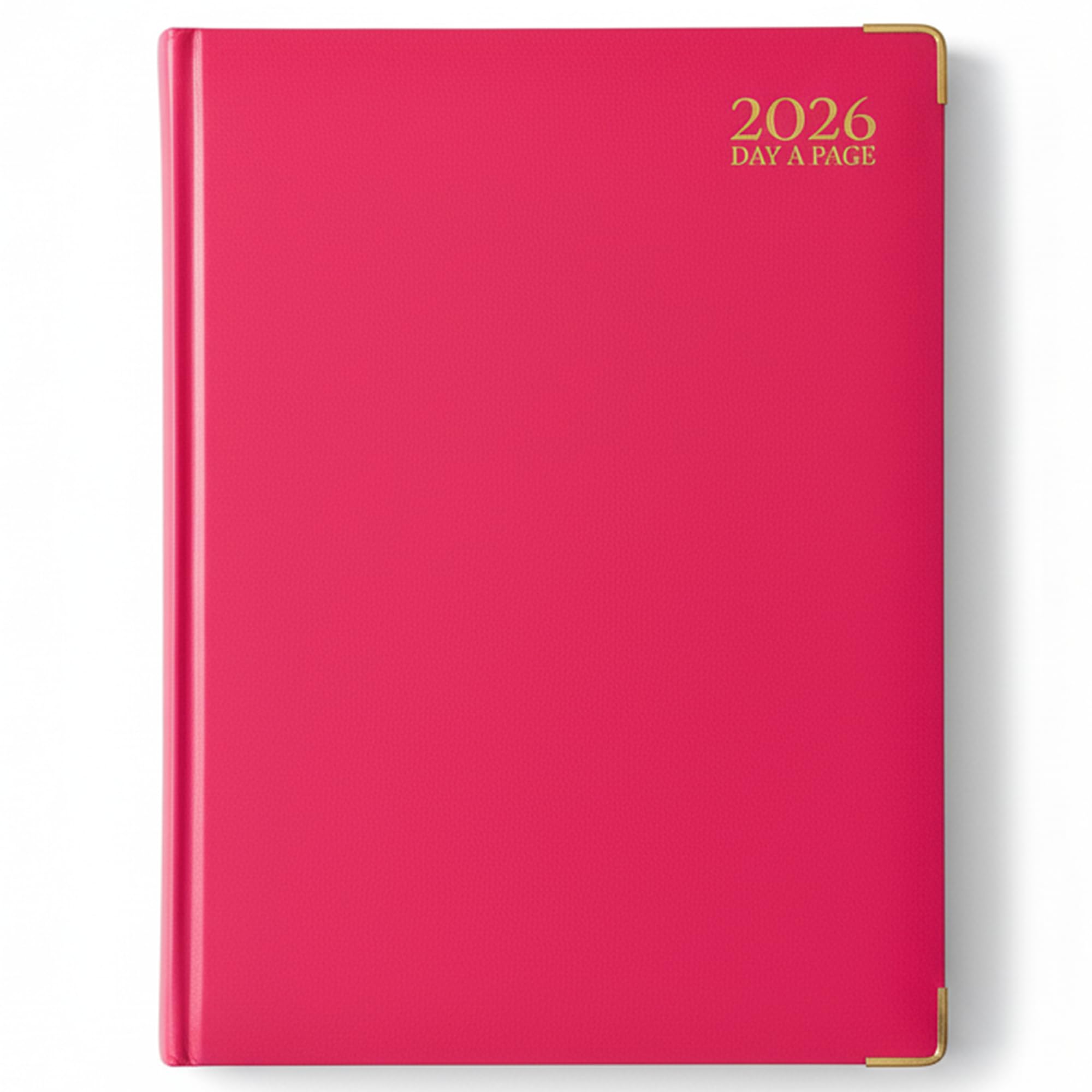 G4GADGET A5 2026 Day a Page Pink Diary Gilt Edges Hardback 1