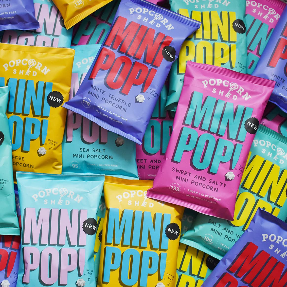 Popcorn Shed MiniPop! Salt & Vinegar Flavour Vegan Popcorn Snack 2