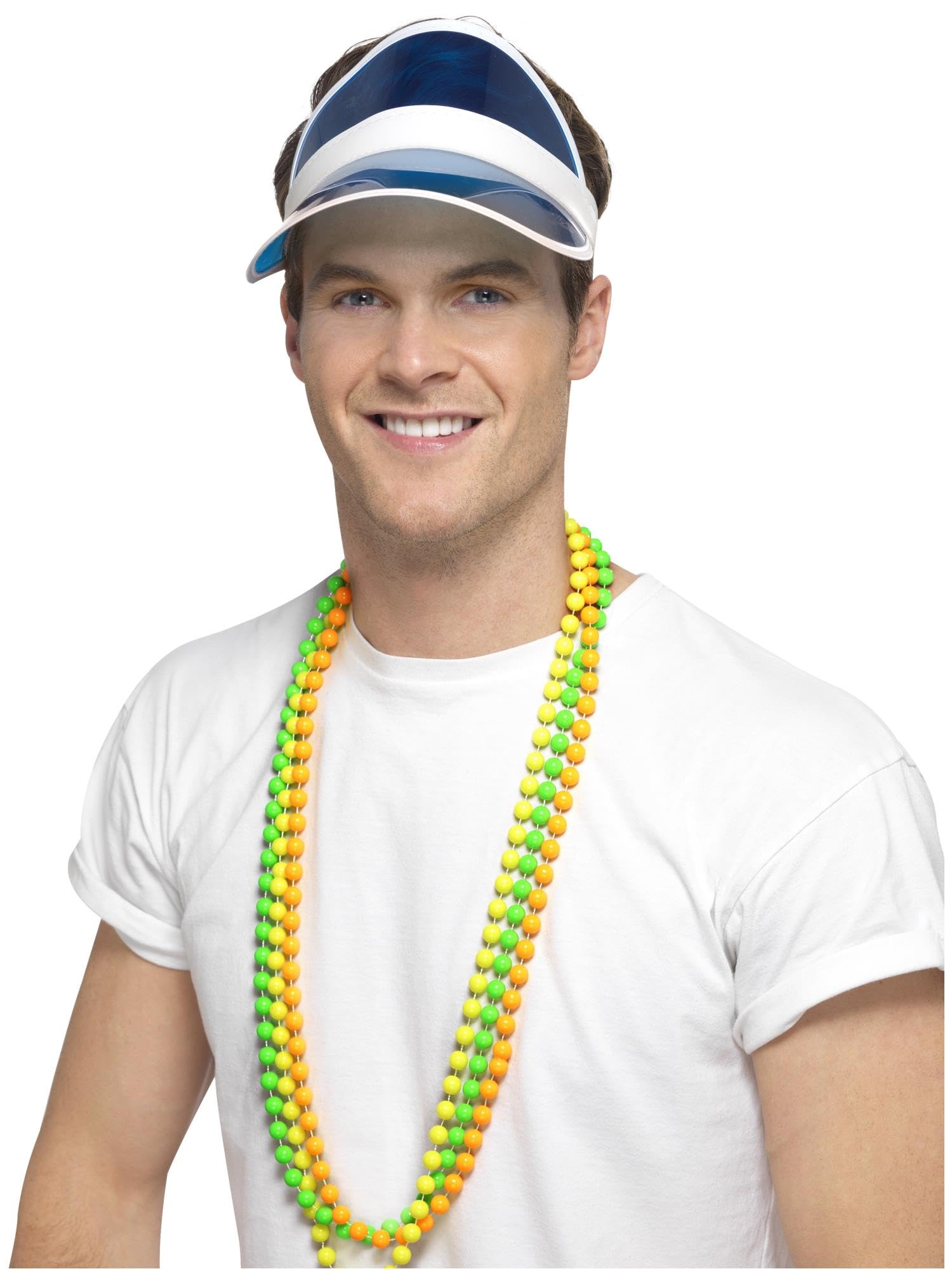Smiffys 80s Sun Visor - Blue, Polyester | Adult Fancy Dress Accessory 3