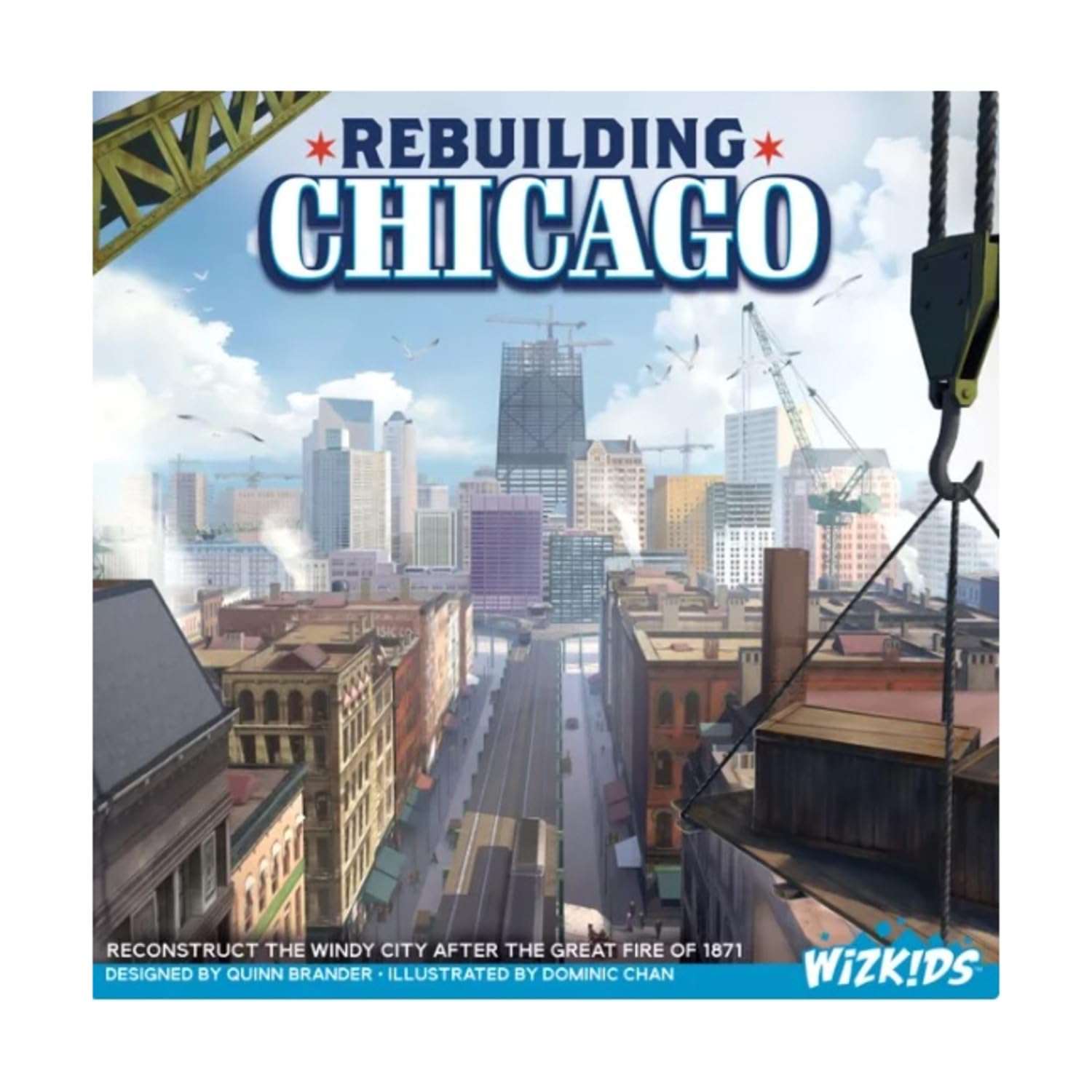 WizKids Rebuilding Chicago Board Game - City Management Strategy for 1-5 Players, Ages 14+ 1
