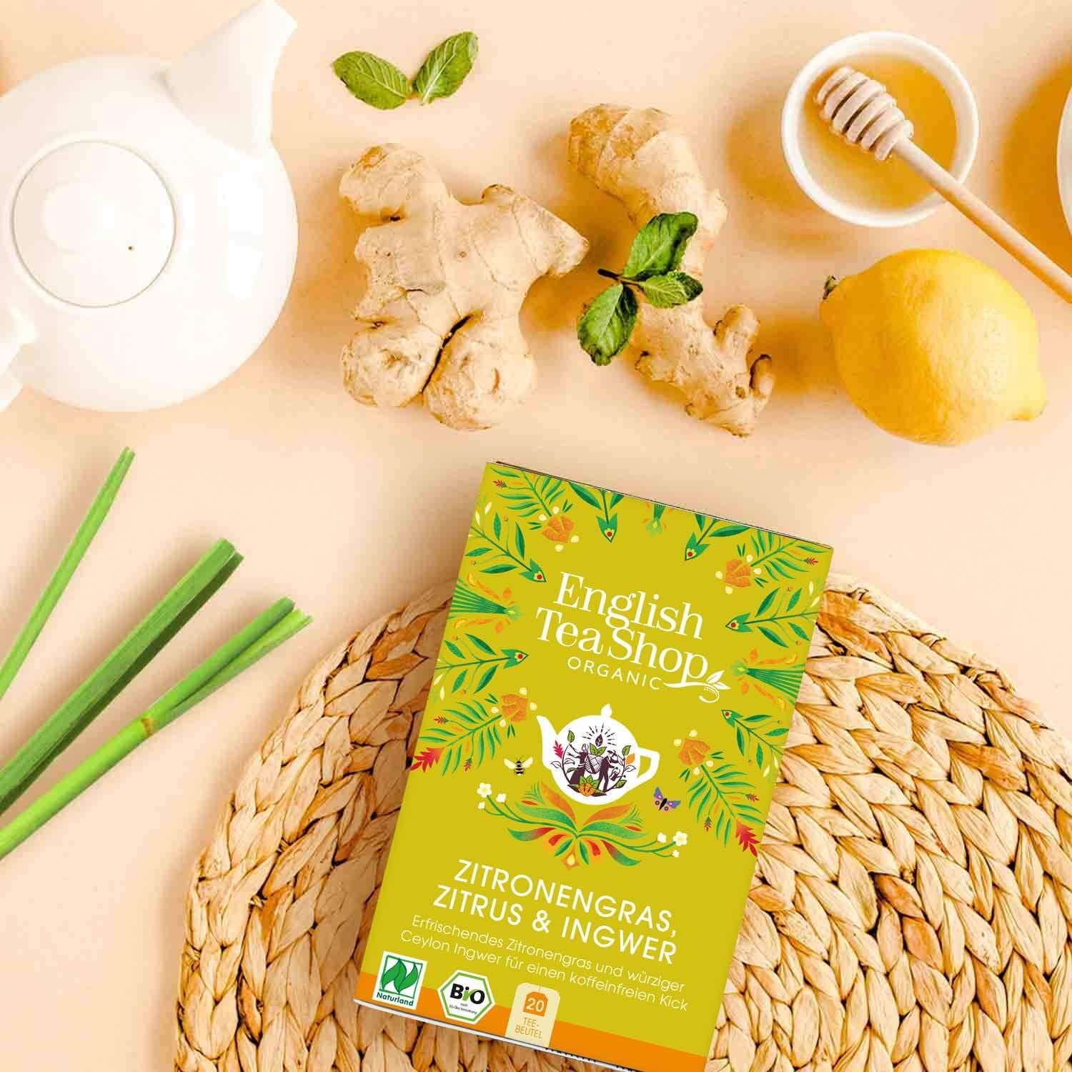 English Tea Shop - Lemongrass Citrus & Ginger Herbal Tea (20 Sachets, 30g)