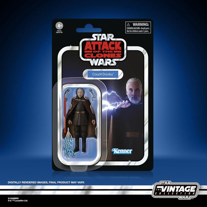 Star Wars The Vintage Collection Count Dooku Action Figure - Attack of the Clones 3.75-Inch Collectible for Ages 4+