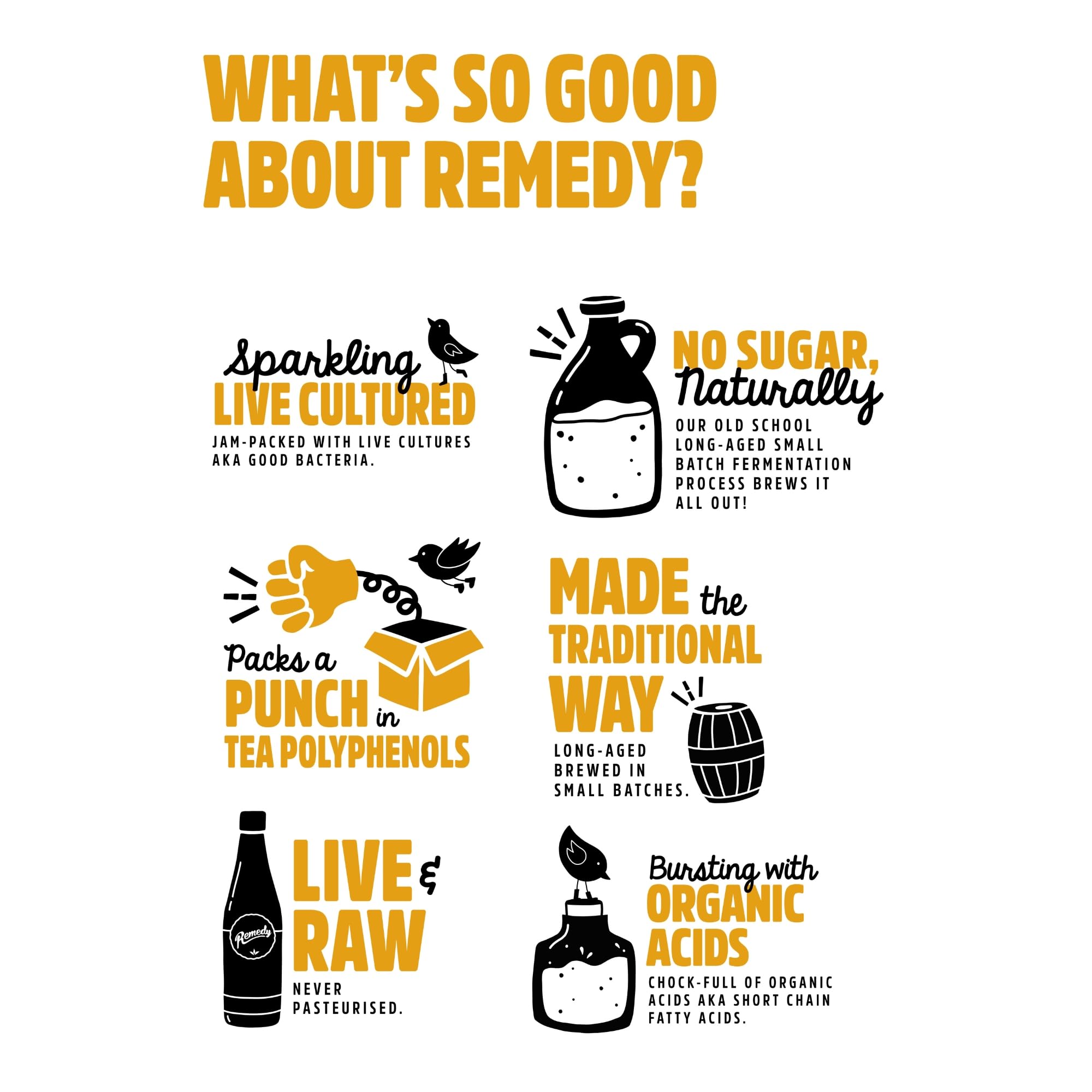Remedy Drinks Kombucha Tea - Ginger Lemon Sparkling Live Cultured | 1 x 1L 3